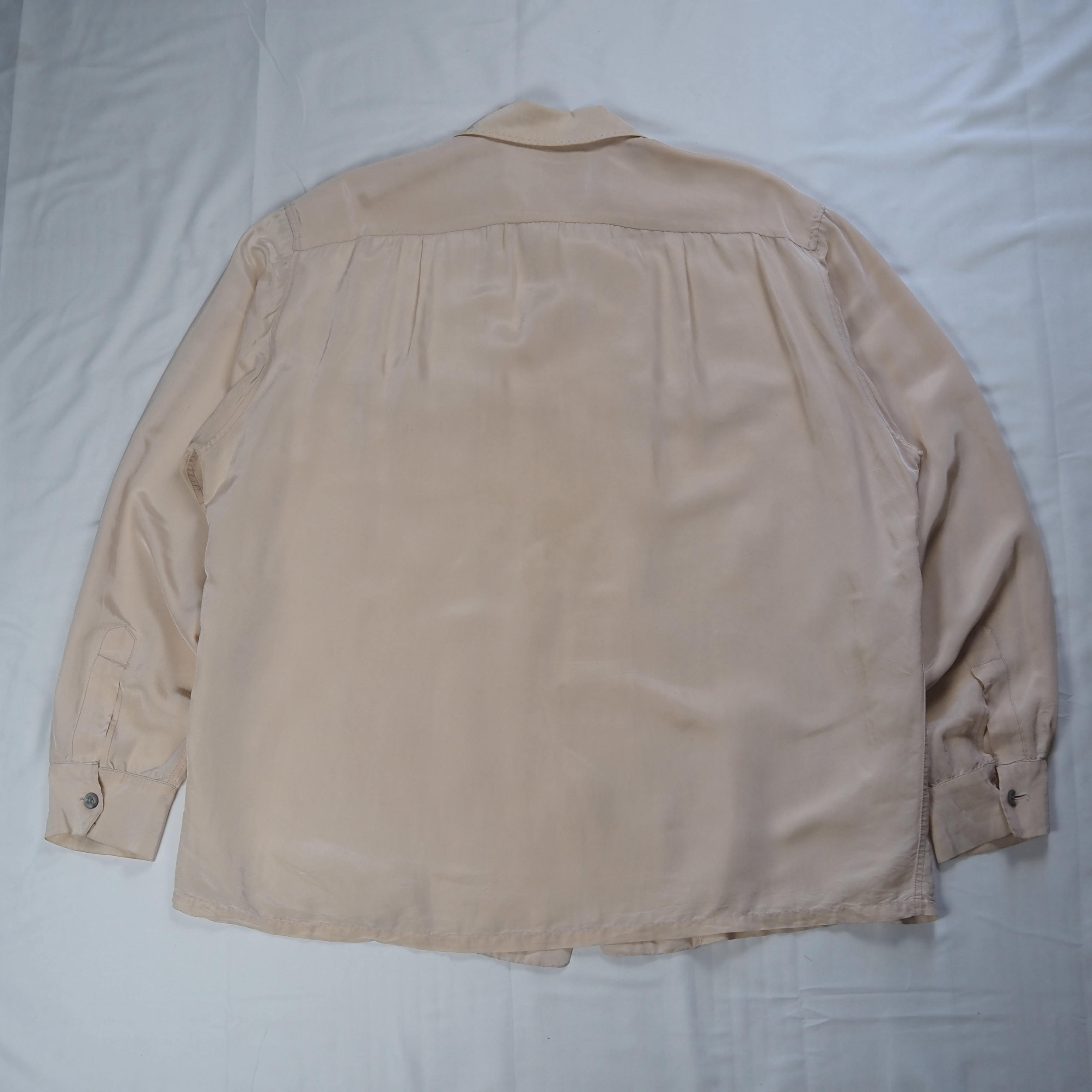 【ビッグサイズ】50’s Penny’s ナイロンシャツ ピンク XL の画像 16