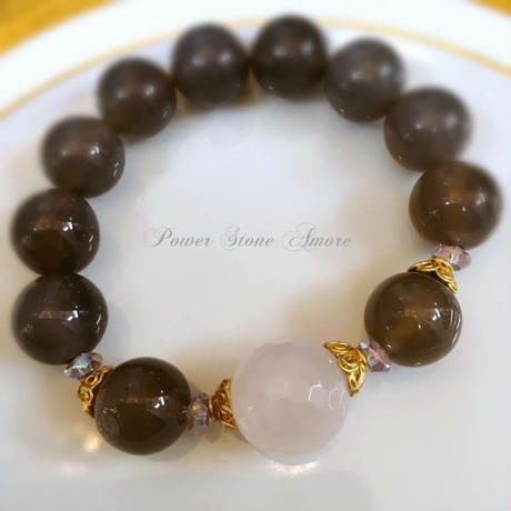 夢を引き寄せるローズクォーツおしゃれパワーストーンブレスレット