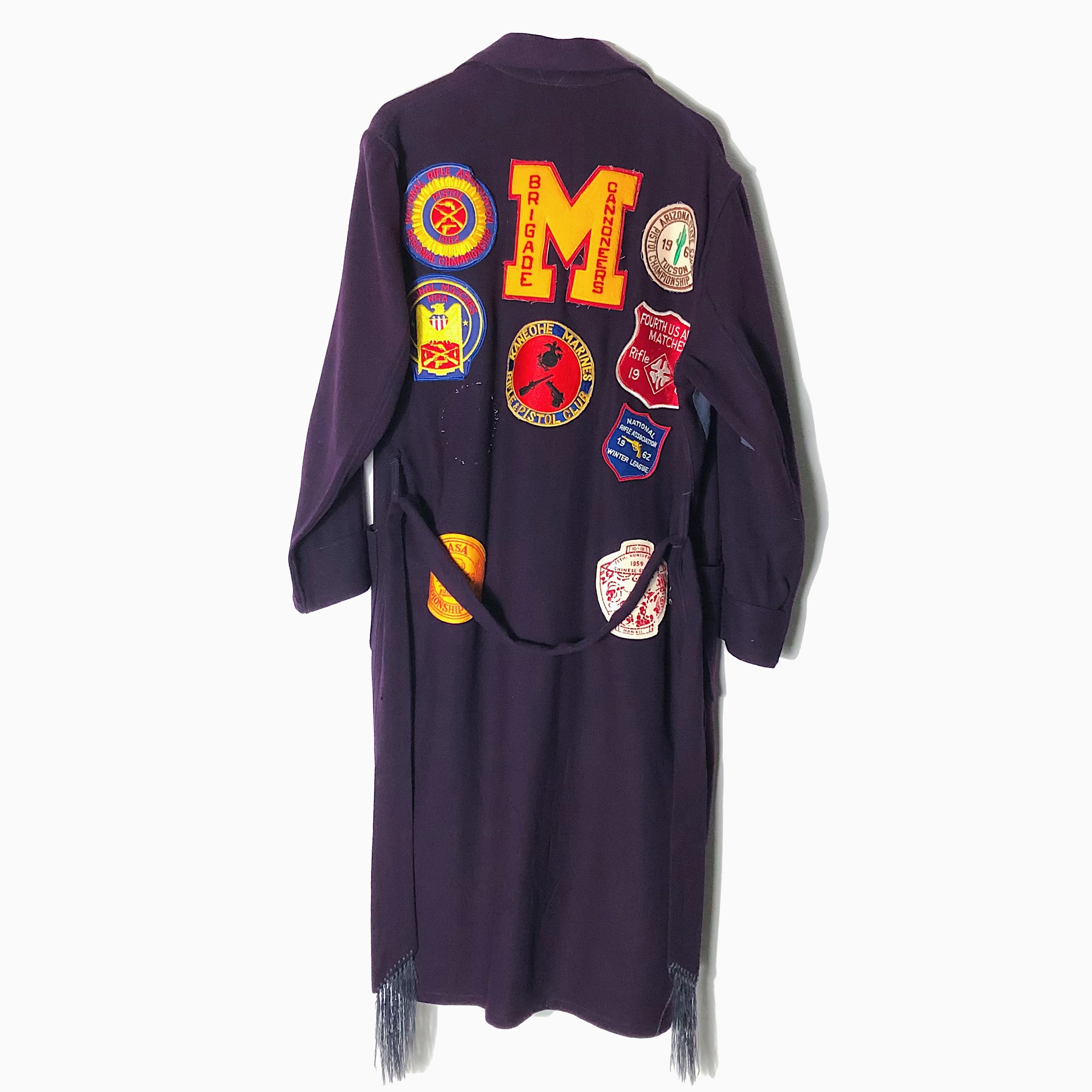 Vintage 60's【Parkella Flannel】Patched Gown Coat の画像 2