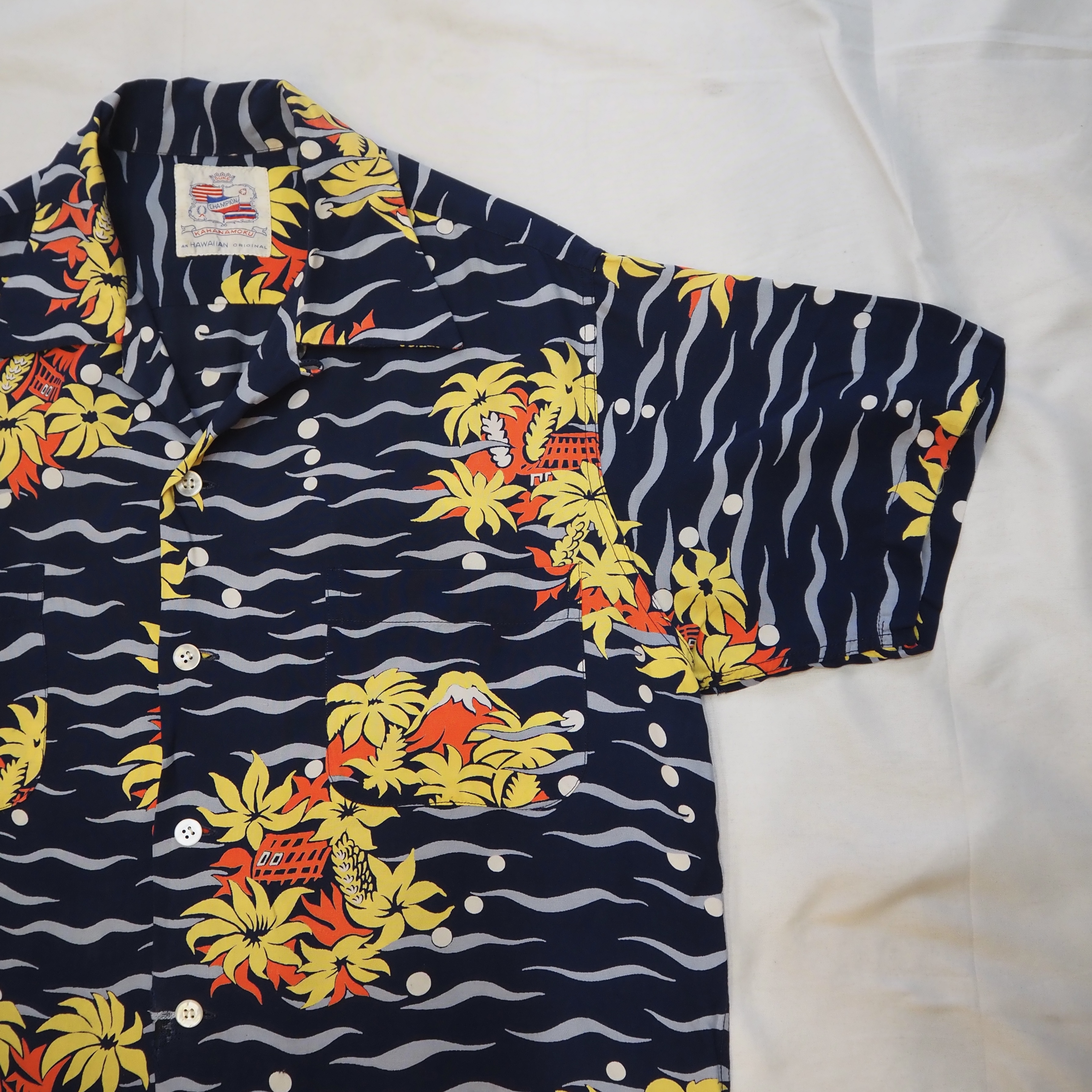 50’s Duke Kahanamoku Rayon Hawaiian Shirt の画像 5