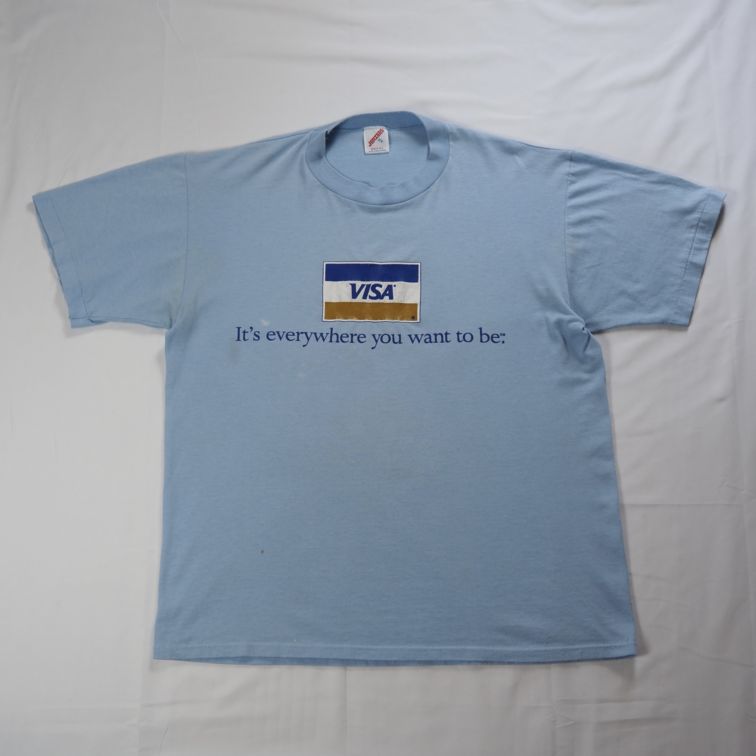 90’s VISA Tシャツ XL ライトブルー 企業Tシャツ