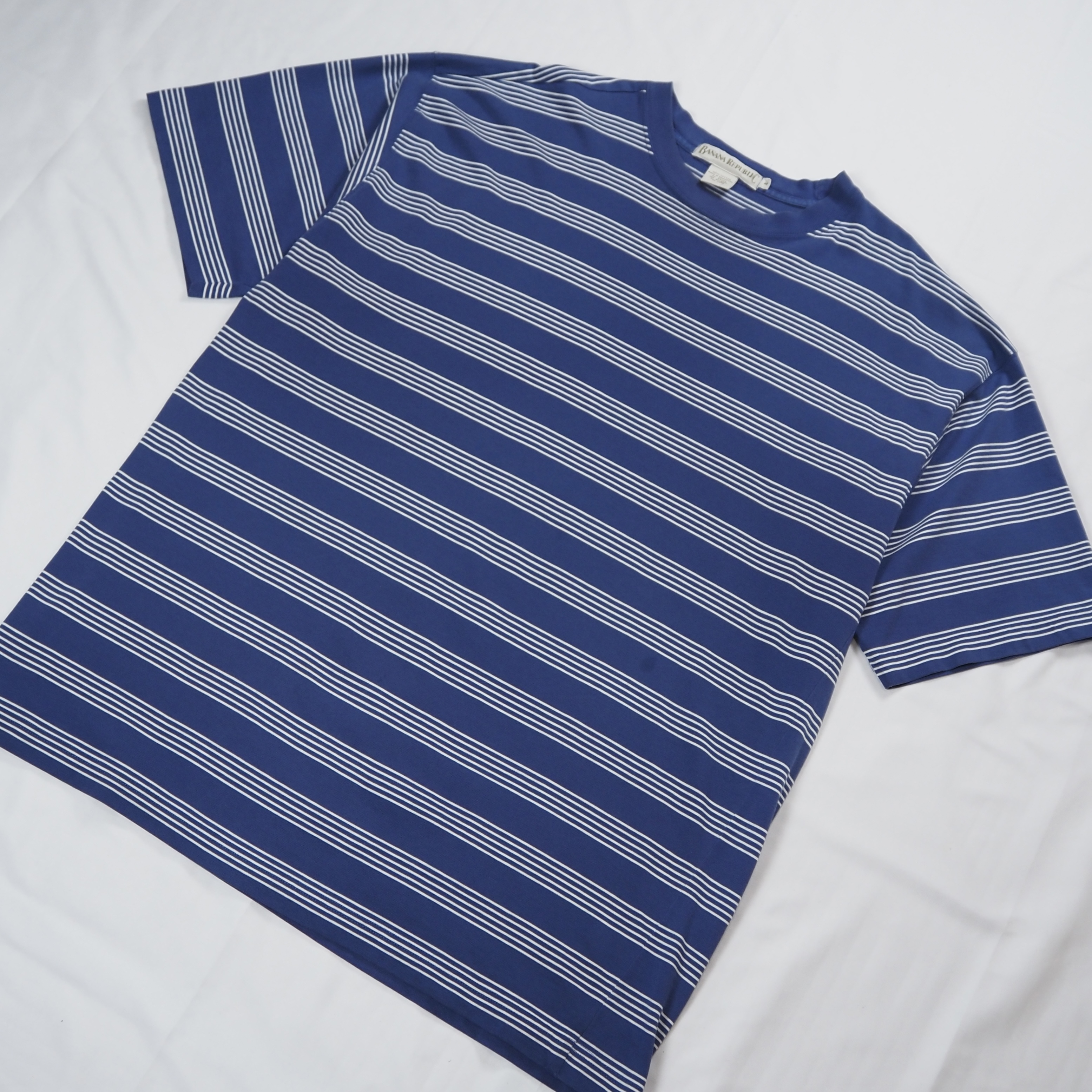 90’s Banana Republic ボーダーTシャツ ネイビー×ホワイト の画像 2