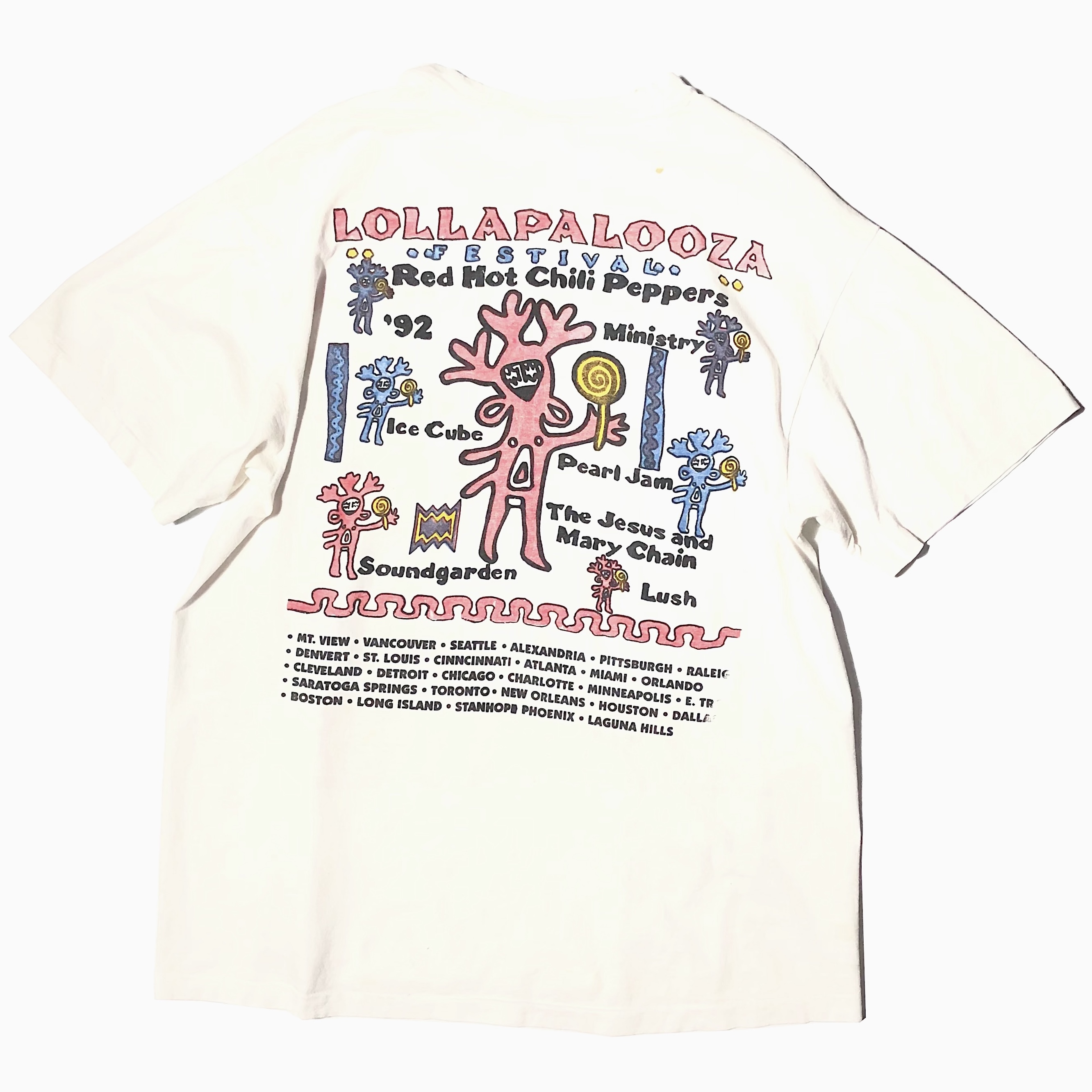 Vintage 90's【Hanes】"LOLLAPALOOZA '92" T-shirt の画像 2