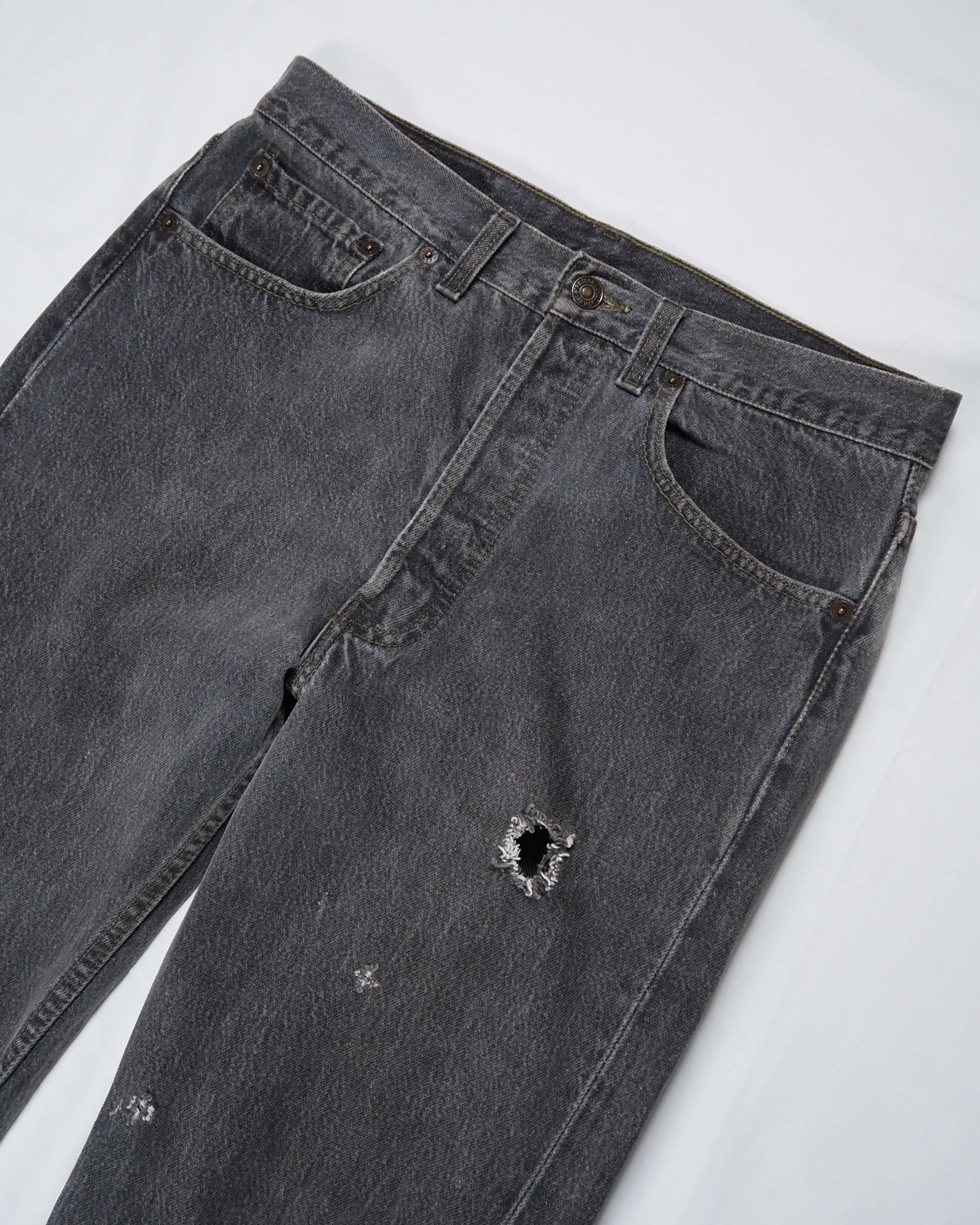 90’s Levi’s 501 先染めブラックデニム 31×30 の画像 3