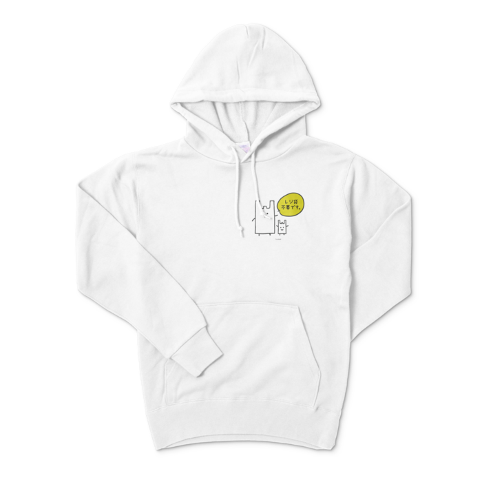 Ecobad パーカー レジ袋 正面印刷 グラフィックファッションアイテム専門店ecobad エコバド