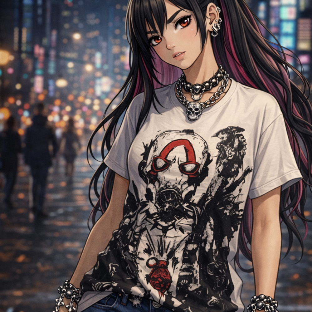 Gearbox Software Borderlands3 サイコ全面プリント【古着/Tシャツ】