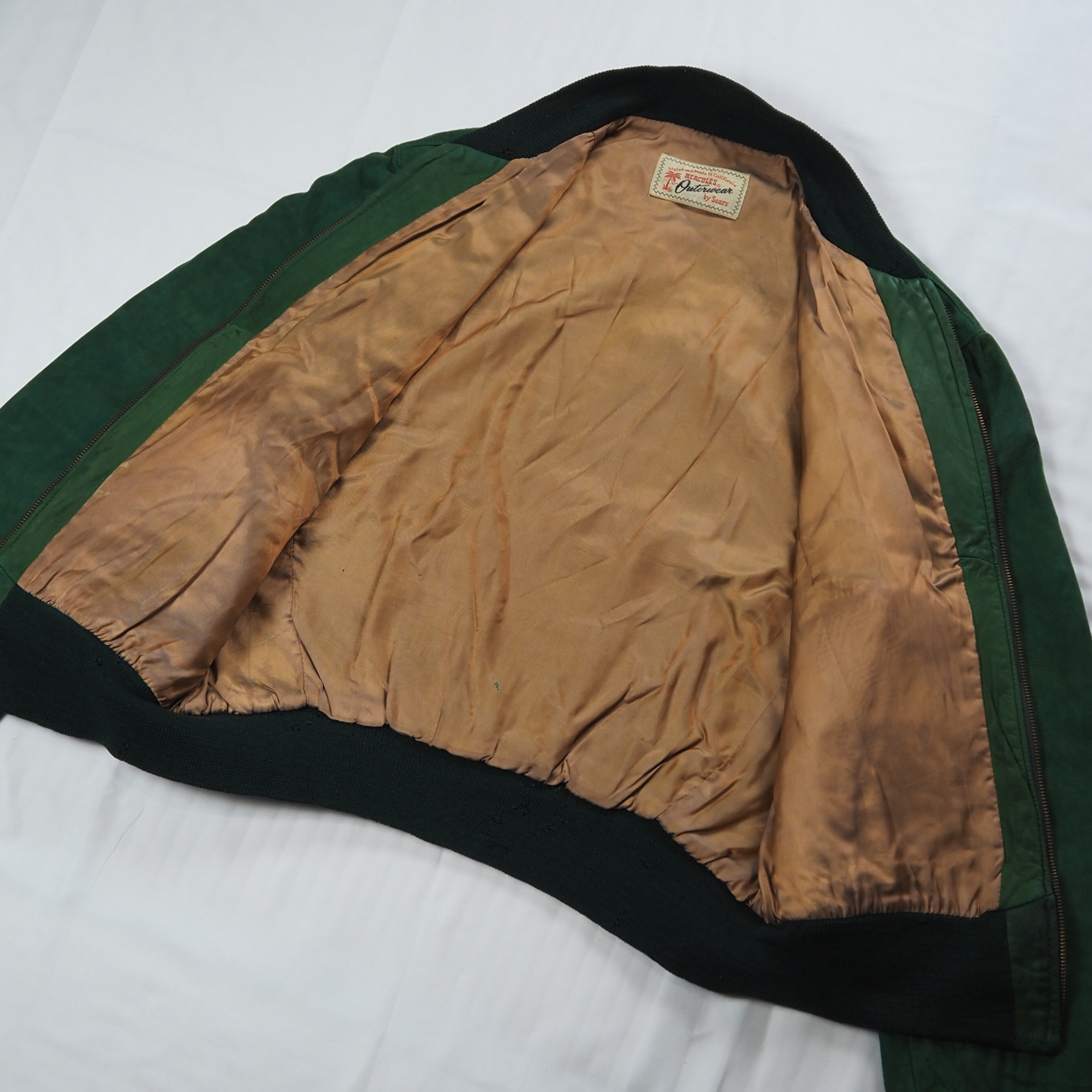 【9/23 20:00入荷】50's Sears スエードジャケット グリーン の画像 12