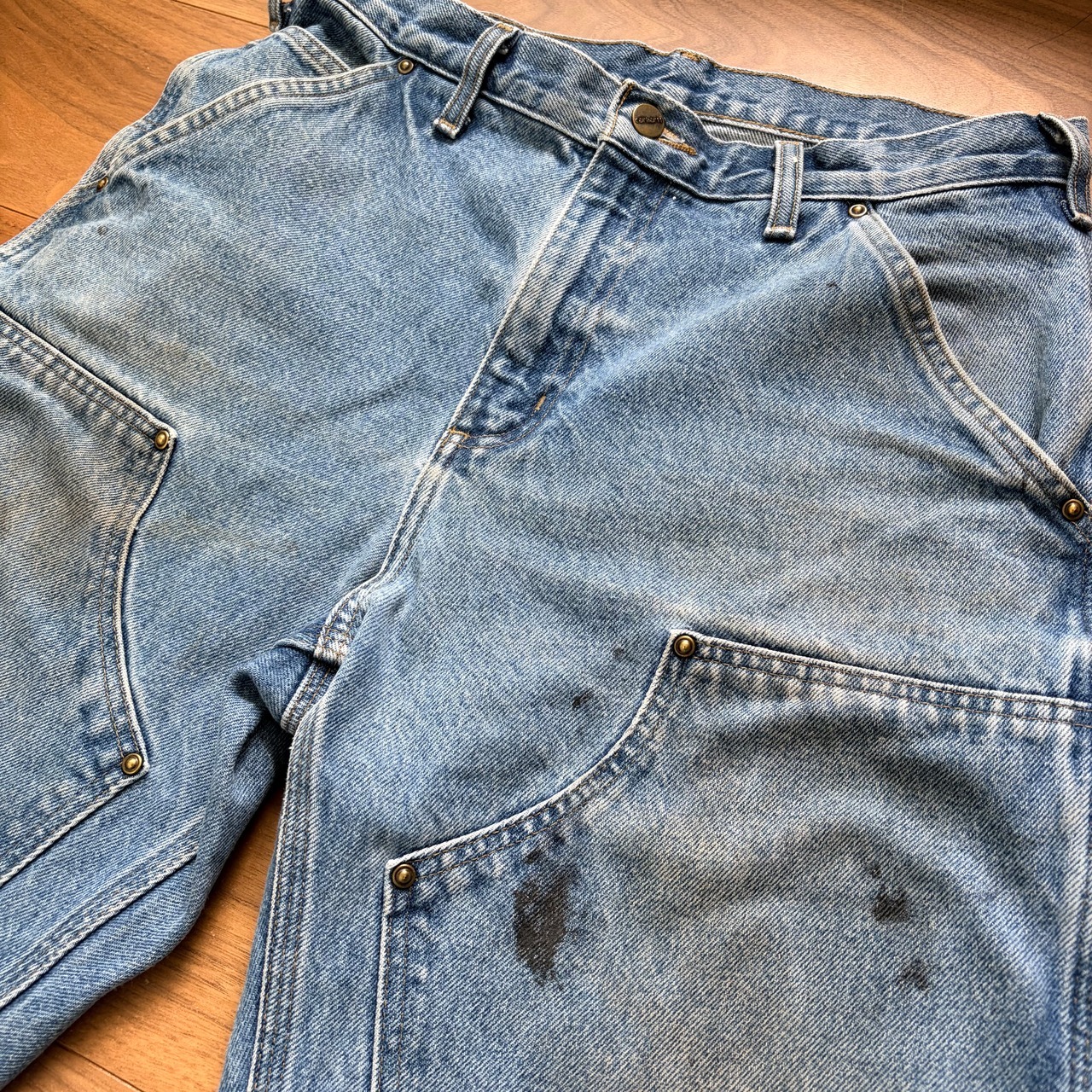 Y2K Carhartt Double Knee Pants B73 DST Original Dungaree Fit w31 L30 カーハート ダブルニーパンツ の画像 2