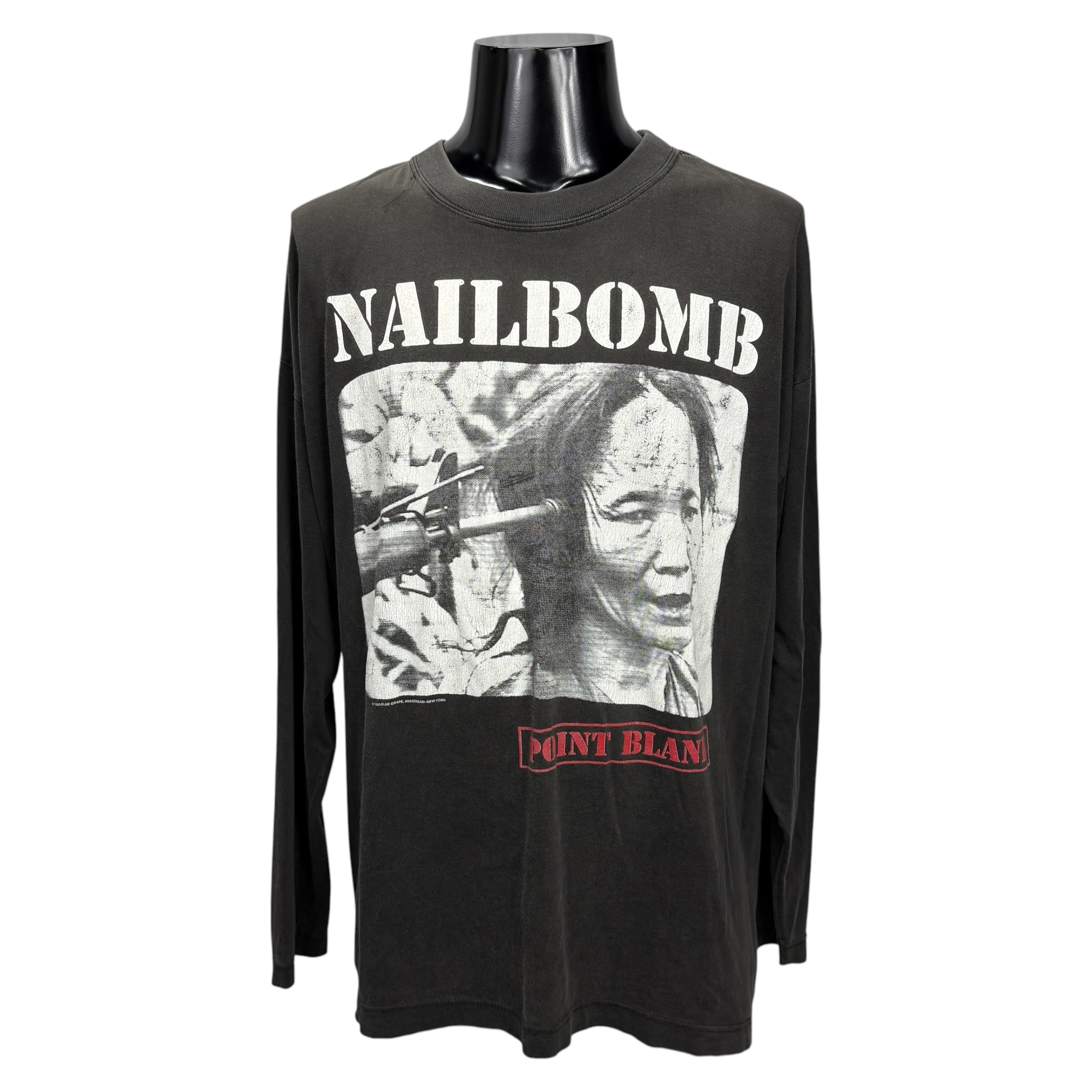 【NAILBOMB】ネイルボム “POINT BLANK” 90’s Vintage ロングスリーブTシャツ