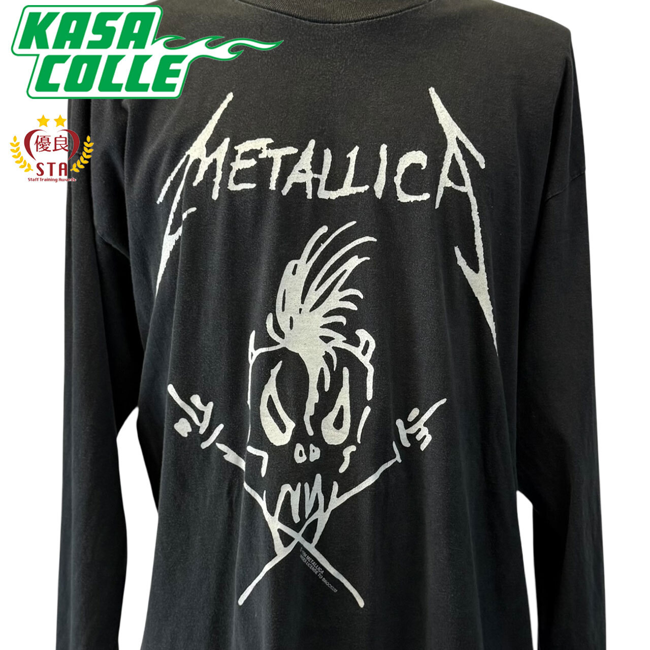 【METALLICA】メタリカ NOWHERE ELSE TO ROAM EUROPE TOUR ’93 Vintage ロングTシャツ XL相当