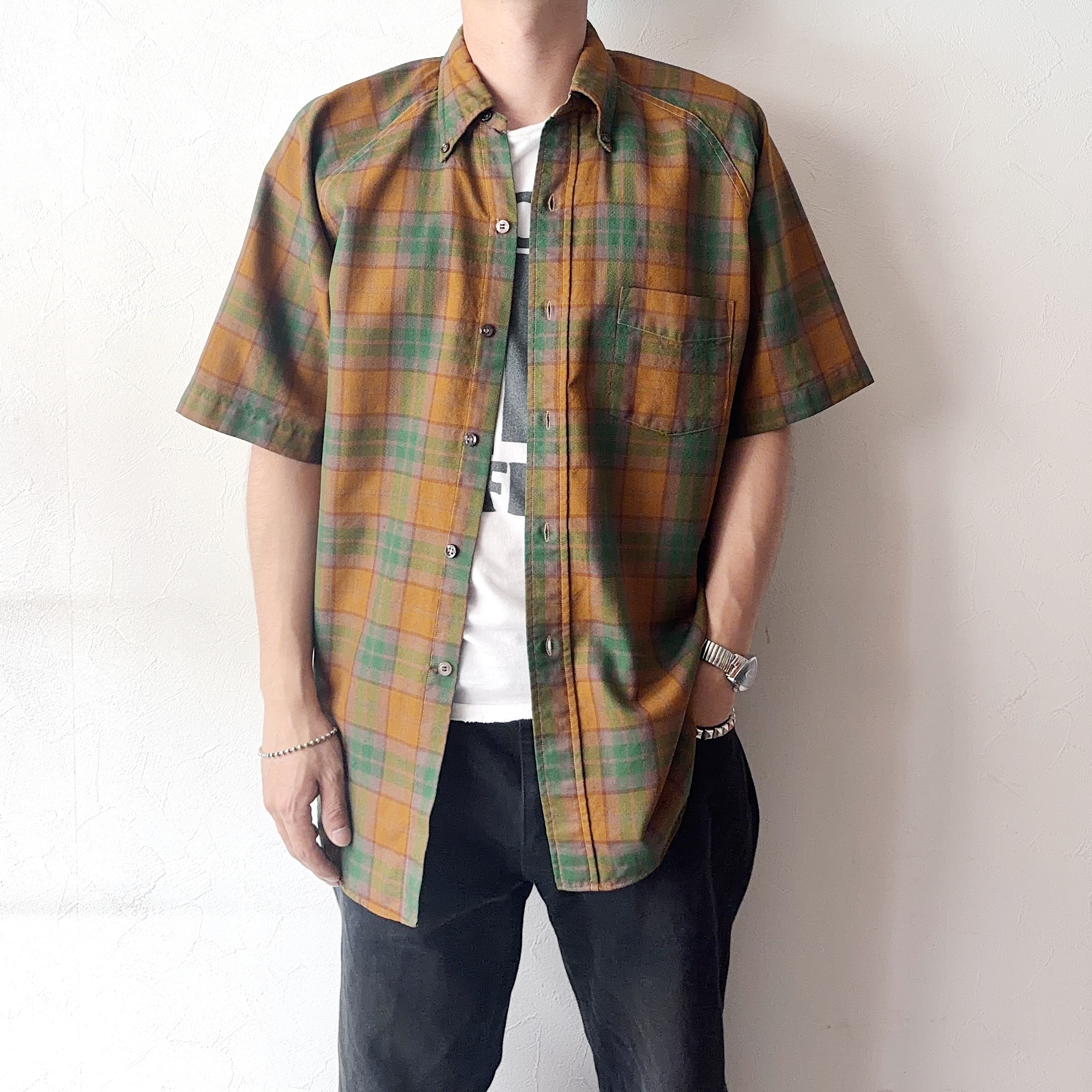 Vintage 60's【TOWNCRAFT】Short Sleeve Check Shirt の画像 3