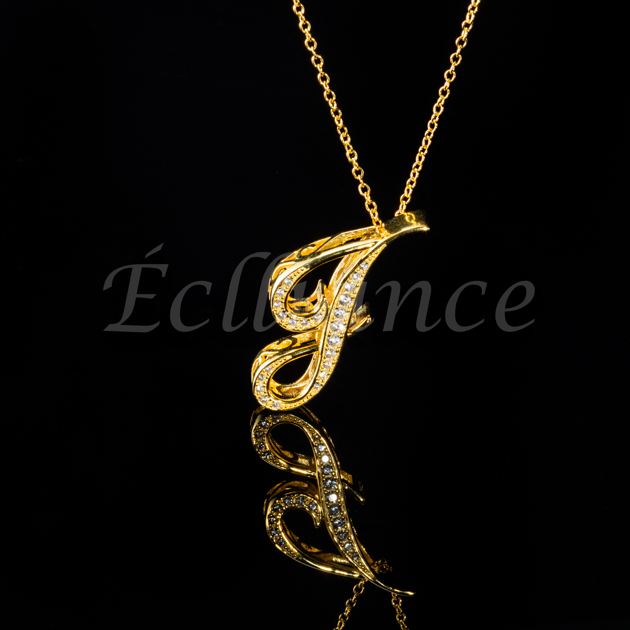 18k Gold Luxury Alphabet Initial Necklace Eclliance エクリアンス 18k Gold Luxury Alphabet Initial Necklace Eclliance エクリアンス