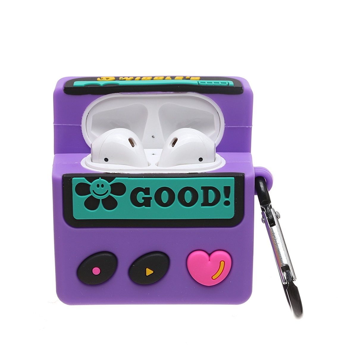 Airpods Airpodspro ケース 韓国 音楽プレイヤーデザインケース シリコン エアポッズ エアポッド プロ カバー フック付き かわいい 大人 可愛い お洒落 イヤホンケース セレクトショップオンリーユー