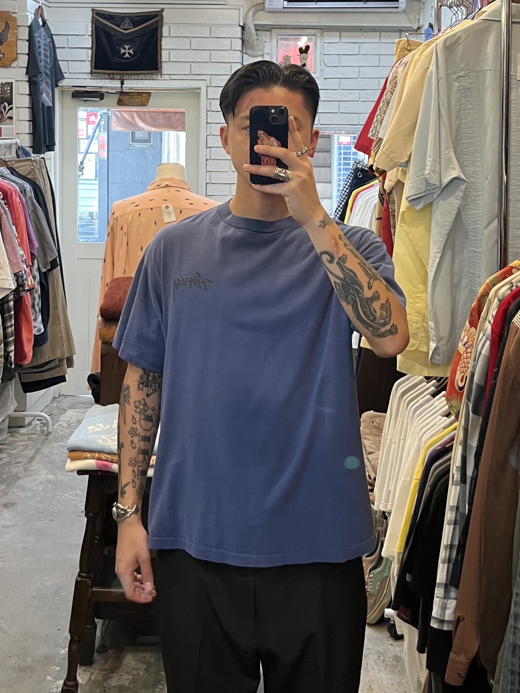 80’s OLD STUSSY ドラゴン ネイビー XL の画像 4