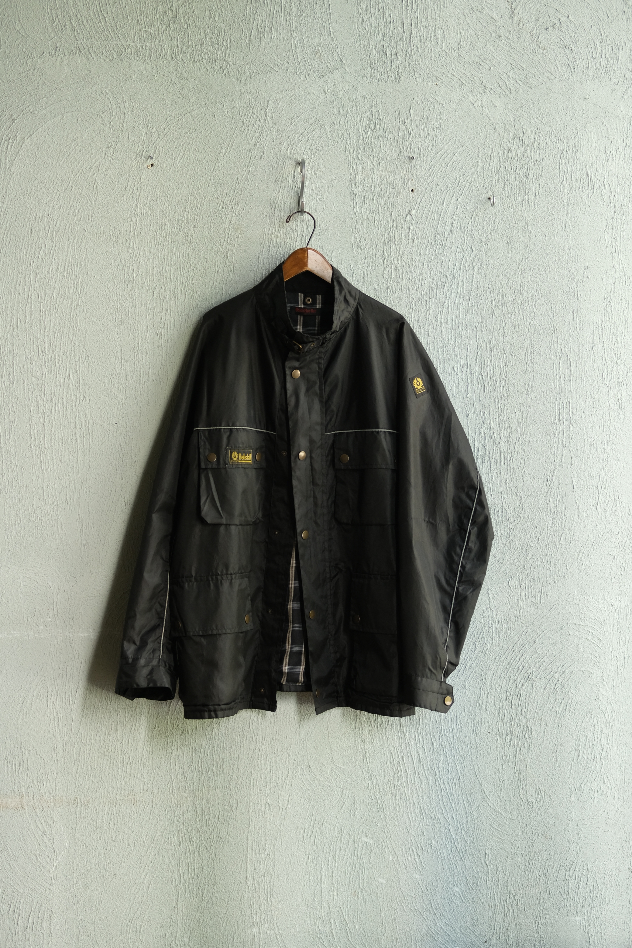 Utah/"Belstaff" nylon motorcycle jacket/black