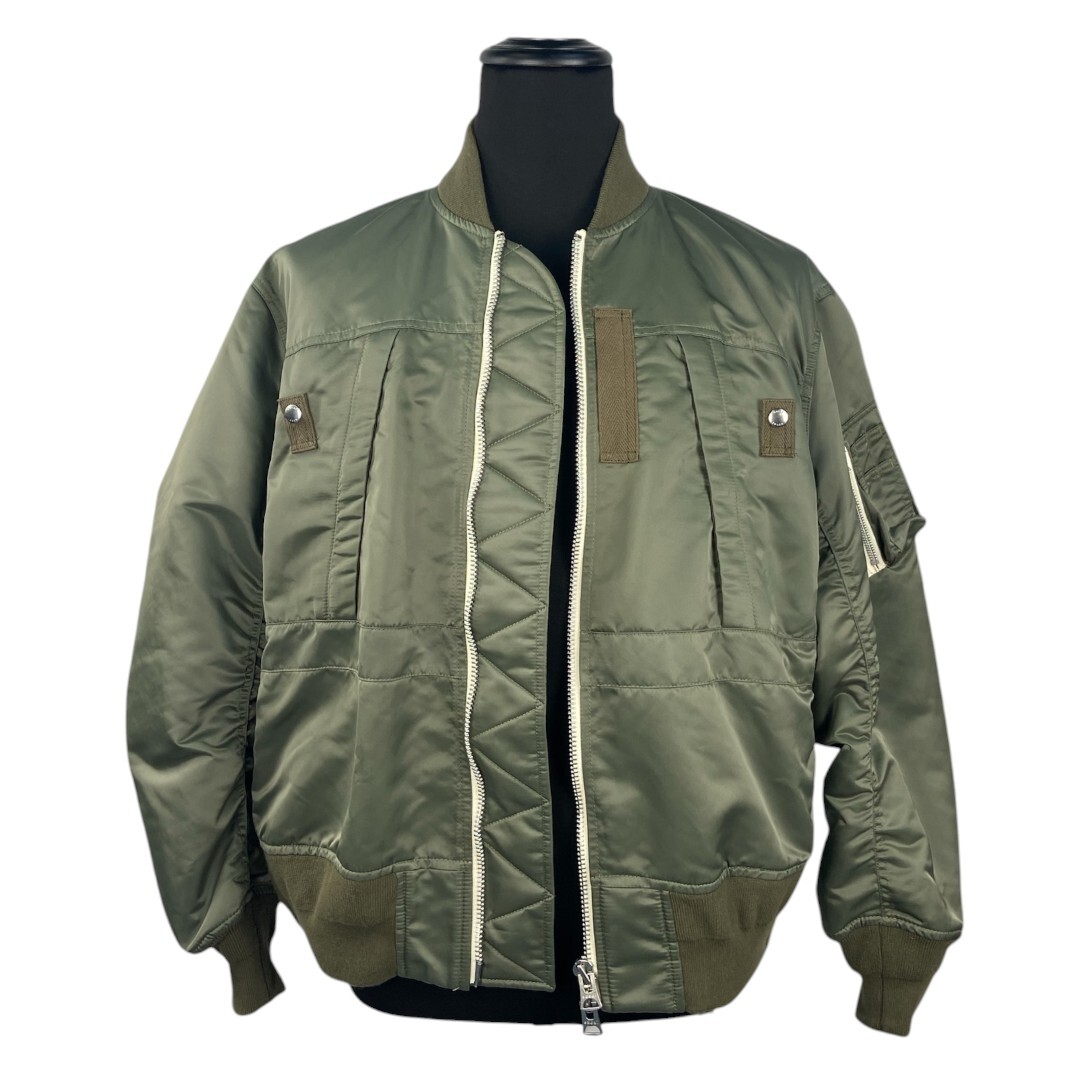 【sacai】サカイ Nylon will Blouson 23SS カーキ L