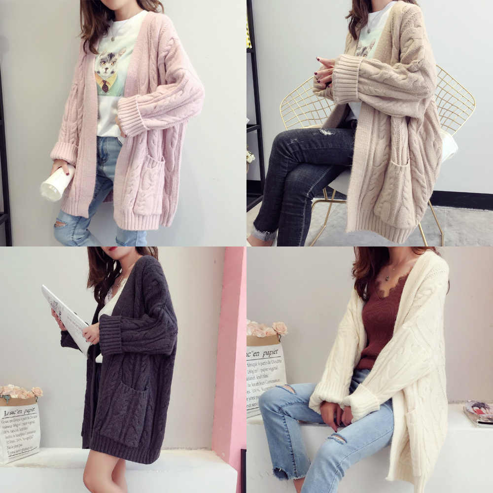 ケーブル編み カーディガン ポケット ゆったり レディース トップス ケーブル編み カーディガン ポケット ゆったり レディース トップス