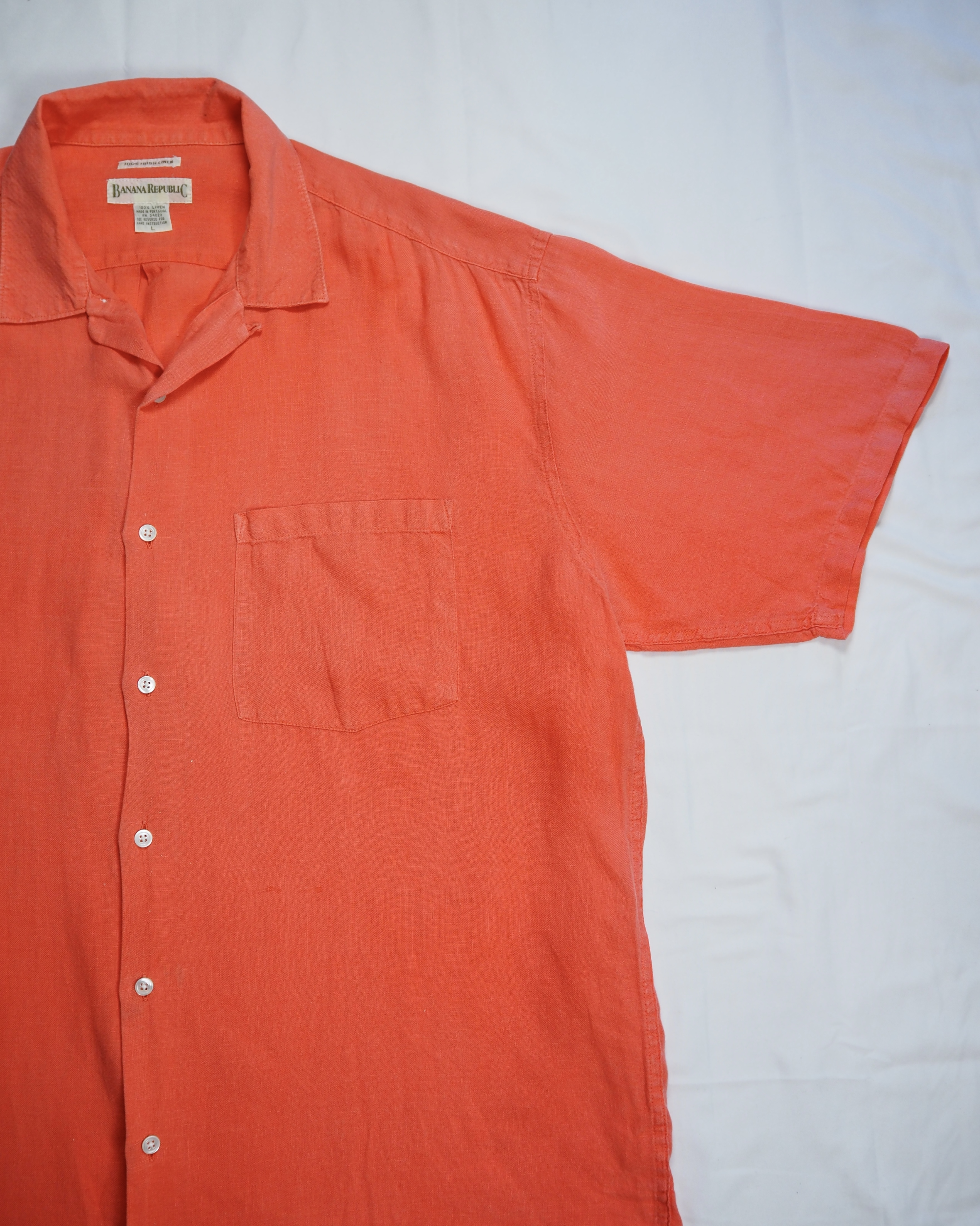 90’s Banana Republic シルクシャツ ピンク XL の画像 8