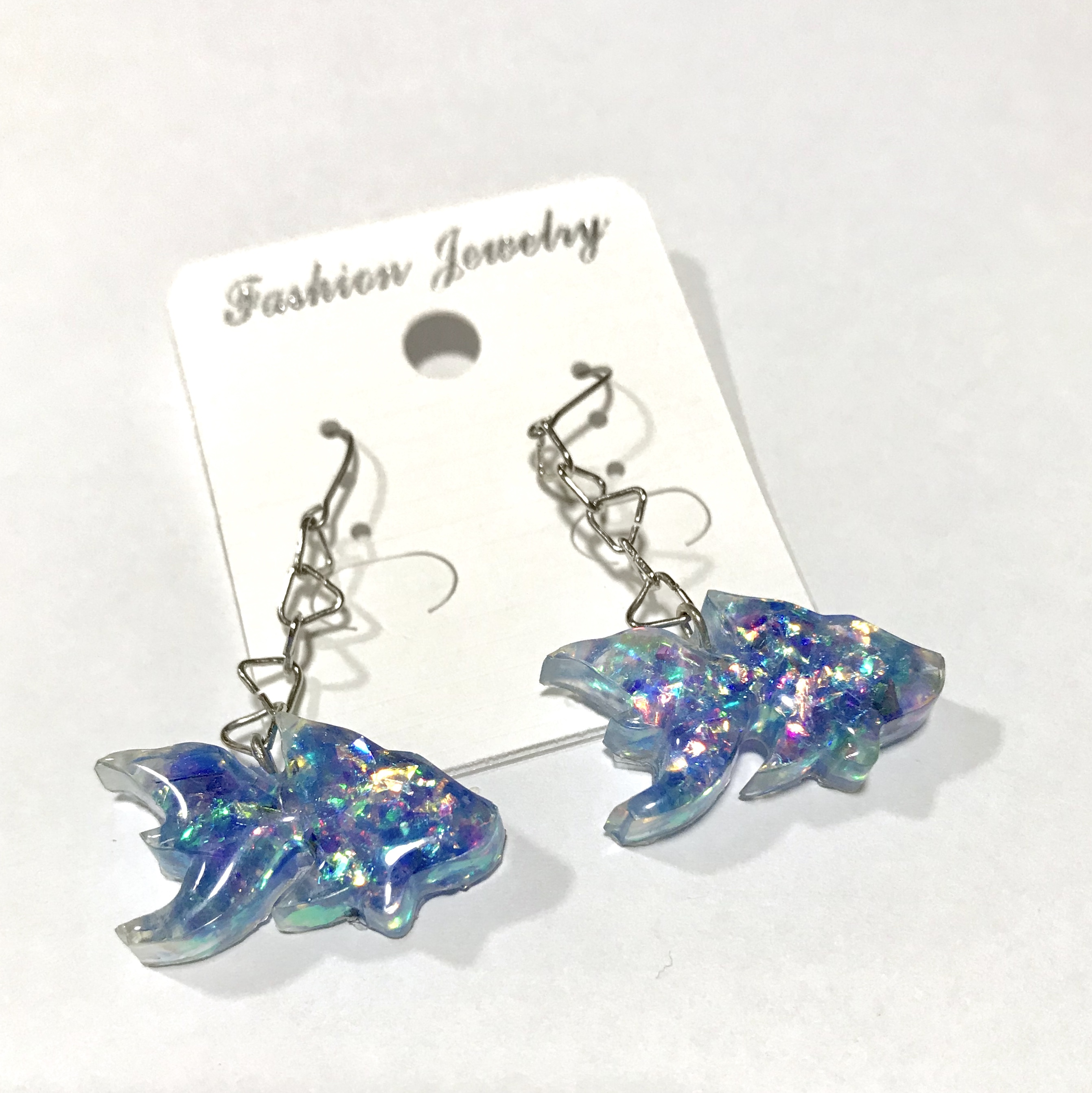 金魚 キラキラ ピアス 青 Tony Dog Zakka ハンドメイド犬服と雑貨のお店