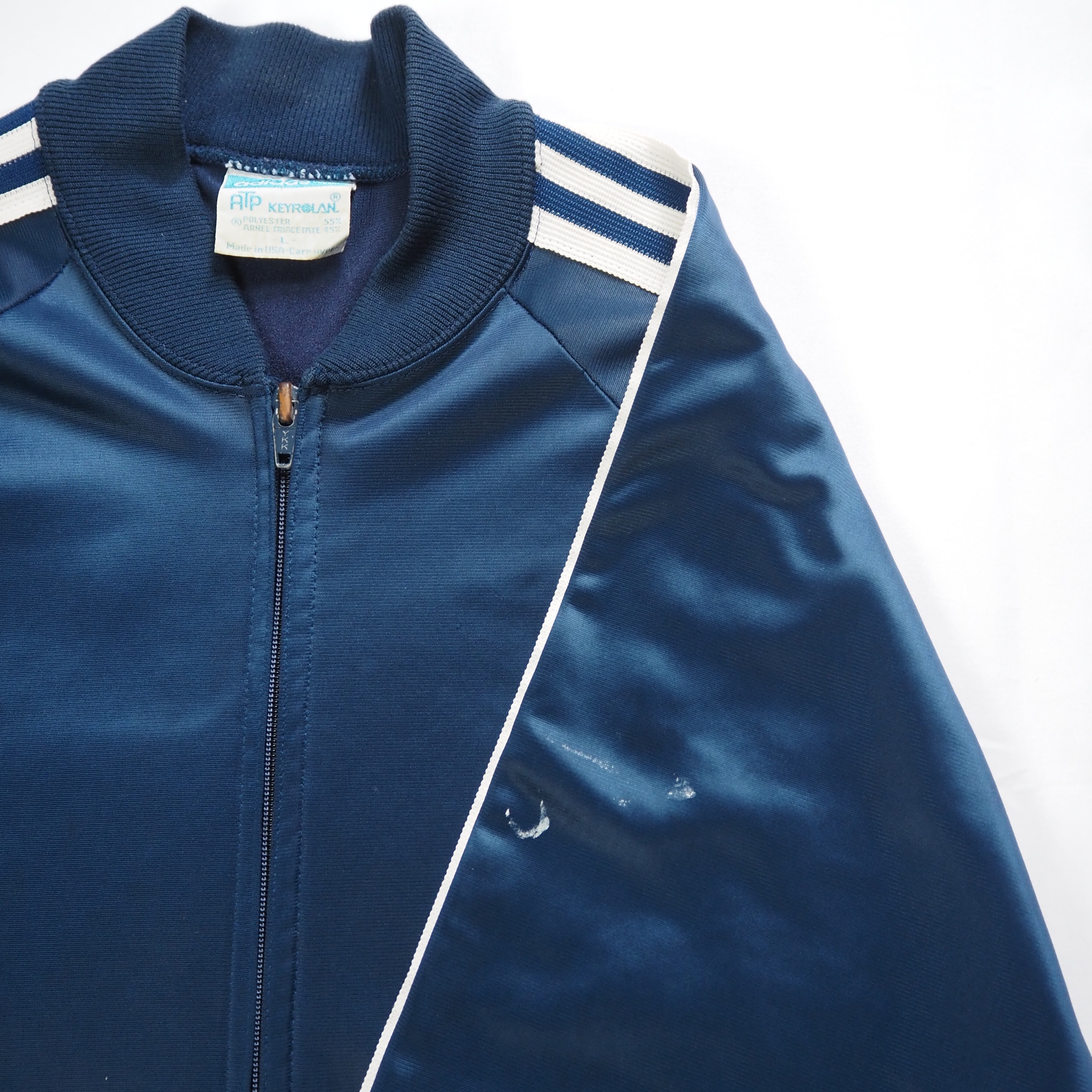 【9/23 20:00入荷】80's Adidas ATP ジャケット ネイビー Lサイズ の画像 12