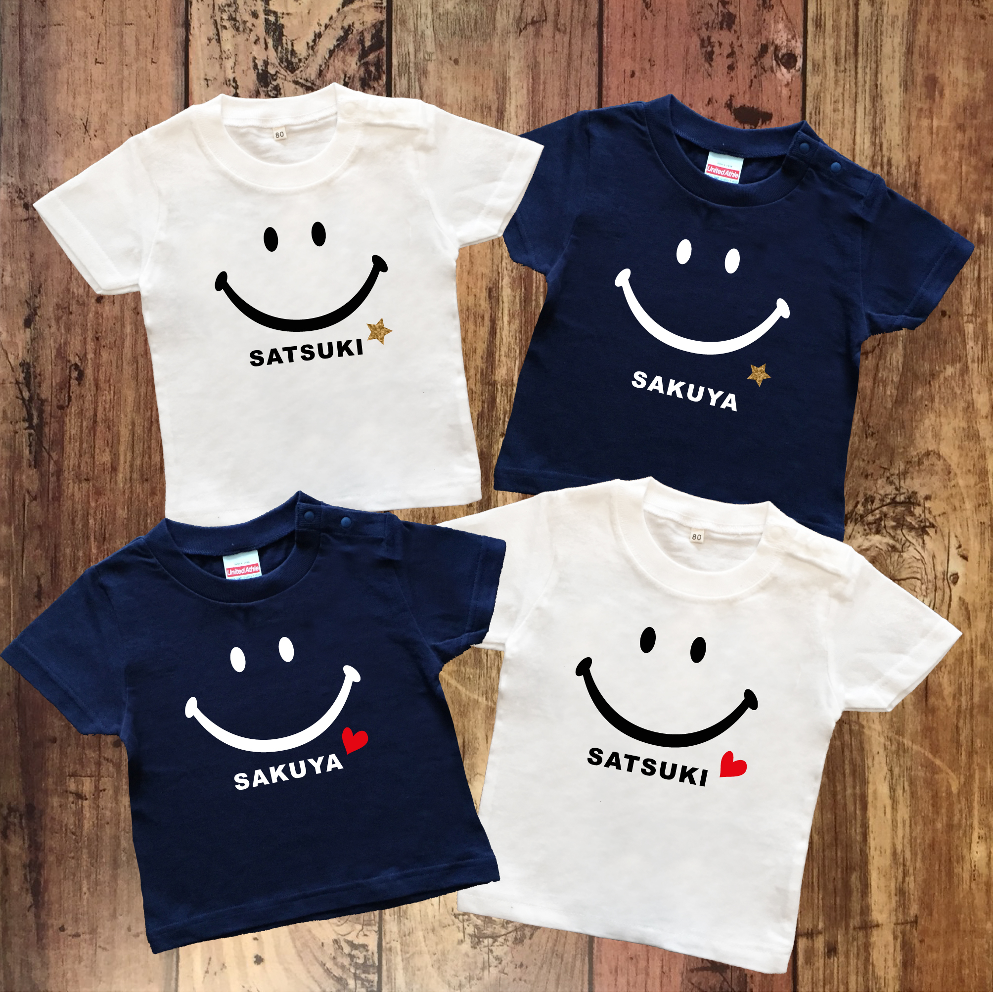 スマイリー モチーフ Tシャツ 子供サイズ Awesome9 スマイリー モチーフ Tシャツ 子供サイズ Awesome9