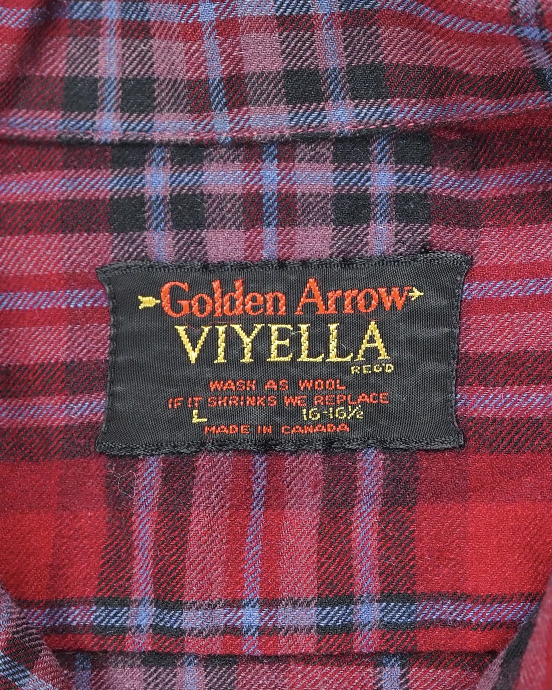 70’s Golden Arrow ウールシャツ Lサイズ の画像 3