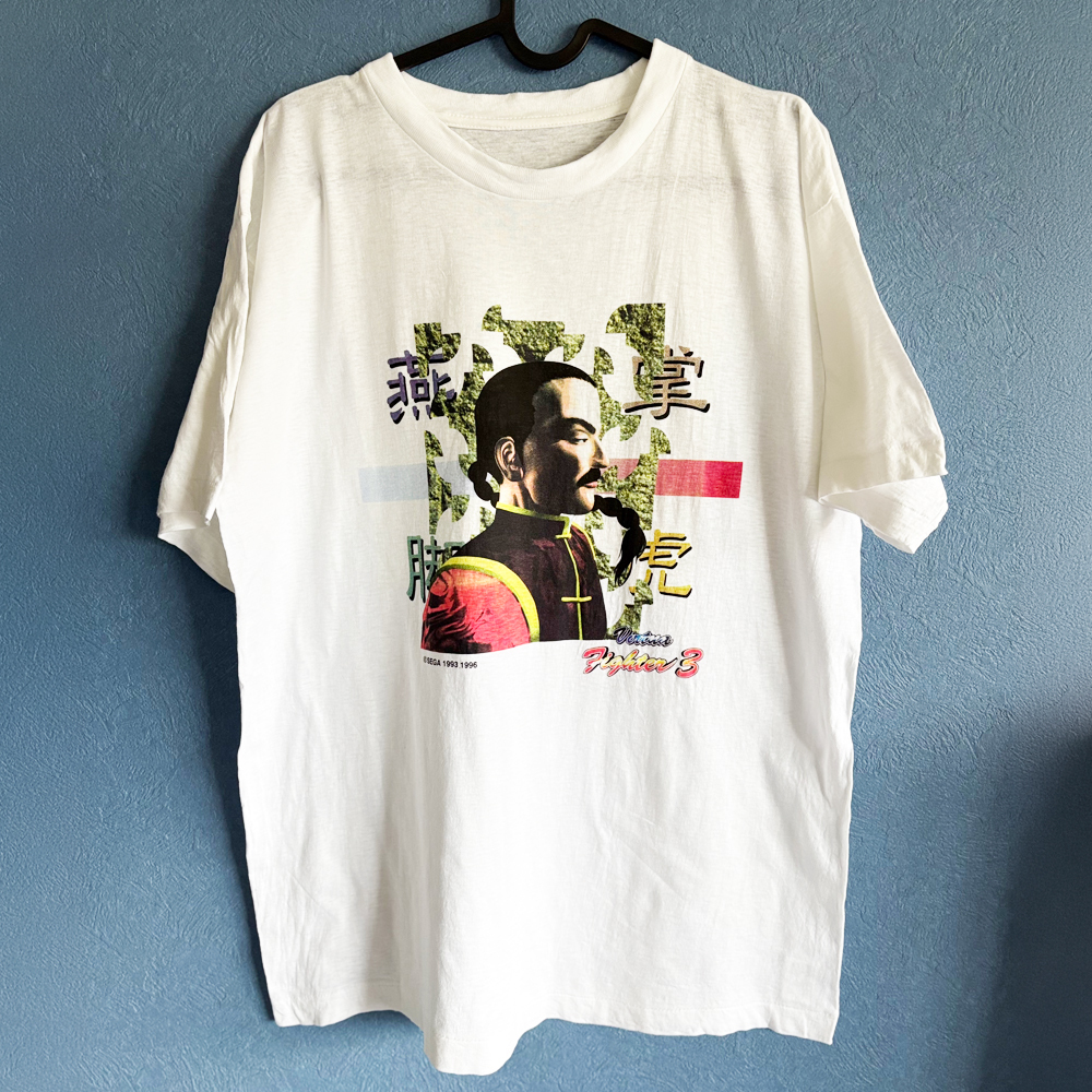 SEGA Virtua Fighter3（バーチャファイター3）ラウ・チェン (Lau Chan)　Single Stitch【古着/Tシャツ/格闘ゲーム/希少品/90's】