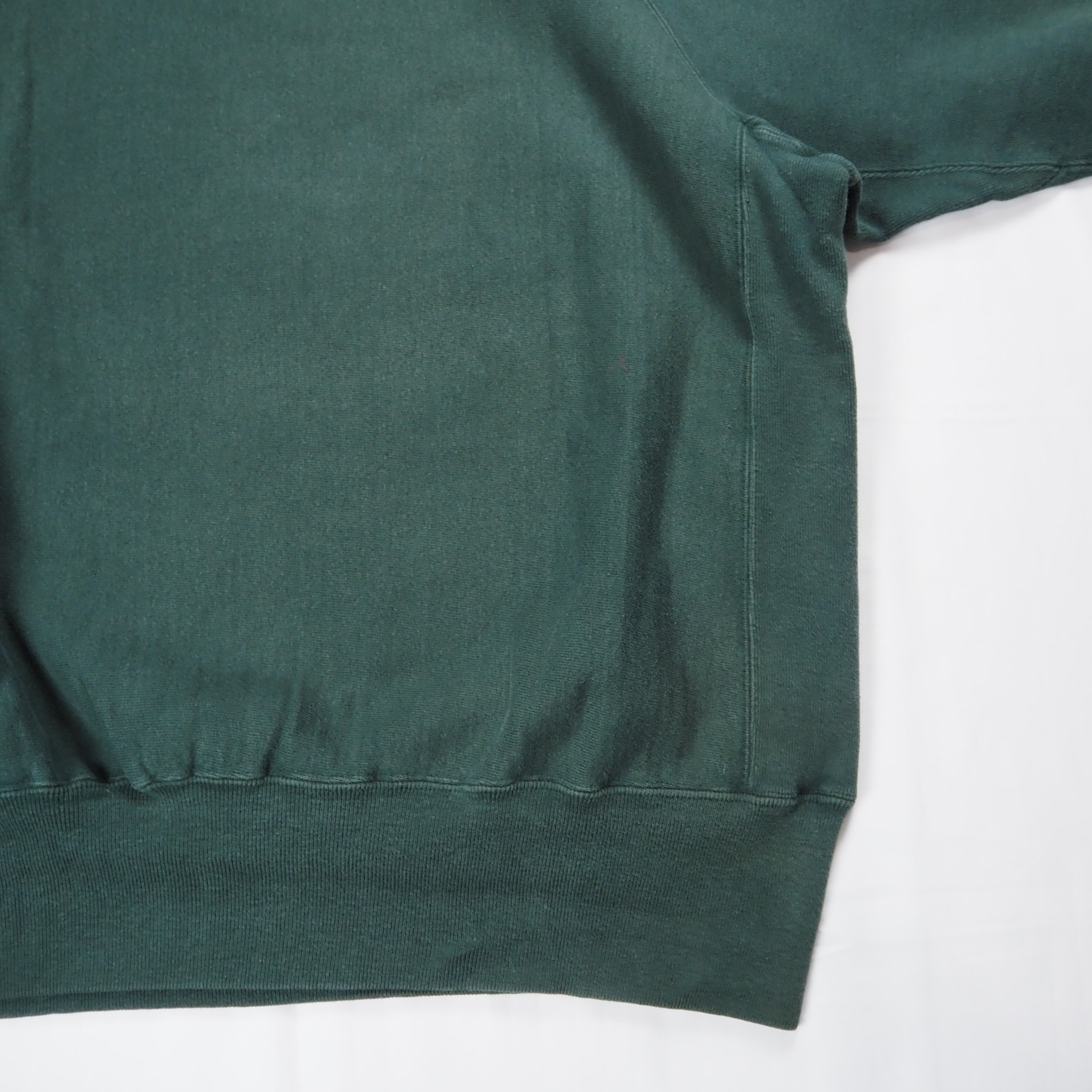 【9/23 20:00入荷】90's Champion リバースウィーブ モックネック XL グリーン の画像 14