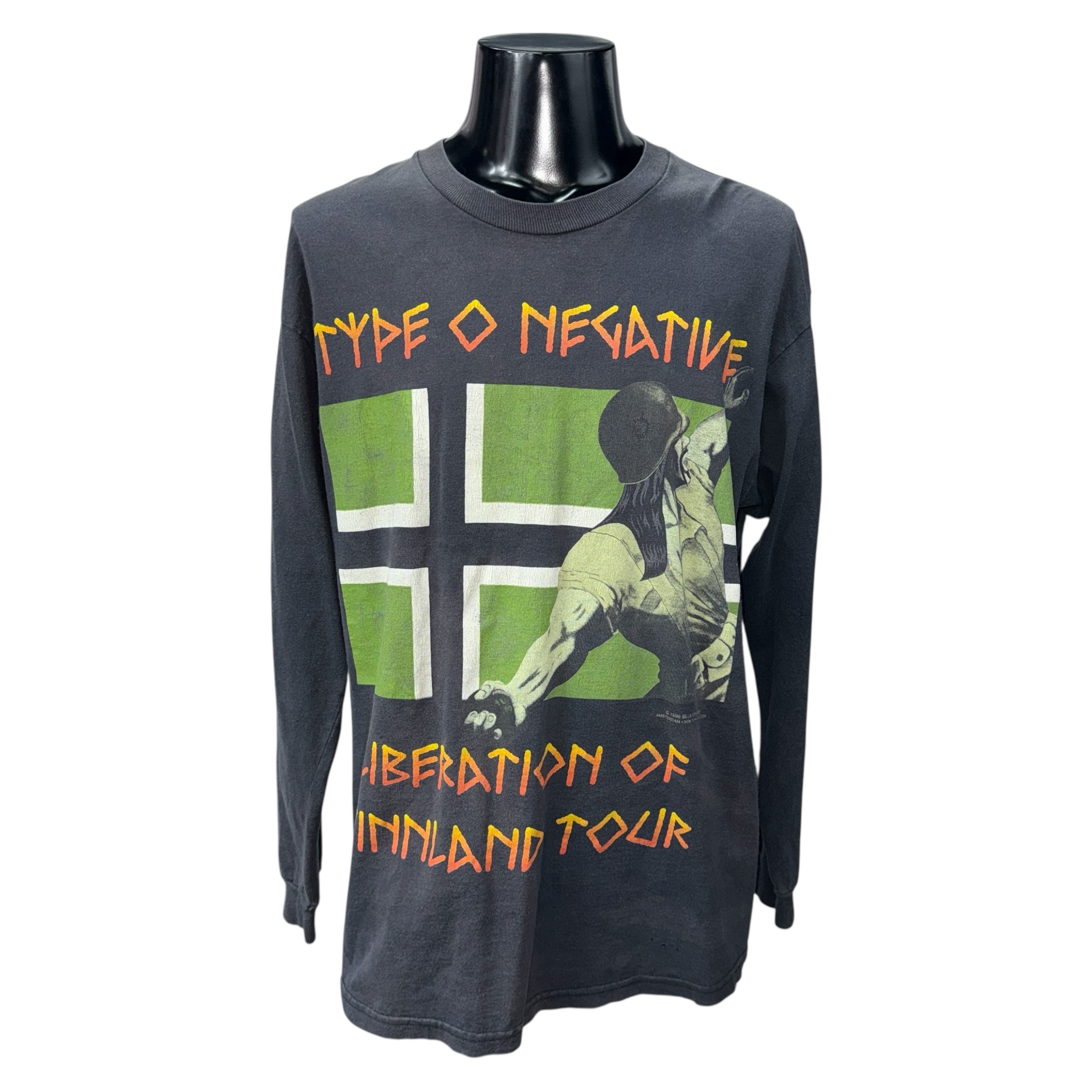 【TYPE O NEGATIVE】タイプ・オー・ネガティブ “LIBERATION OF VINNLAND TOUR” 1996コピーライト ロングスリーブTシャツ