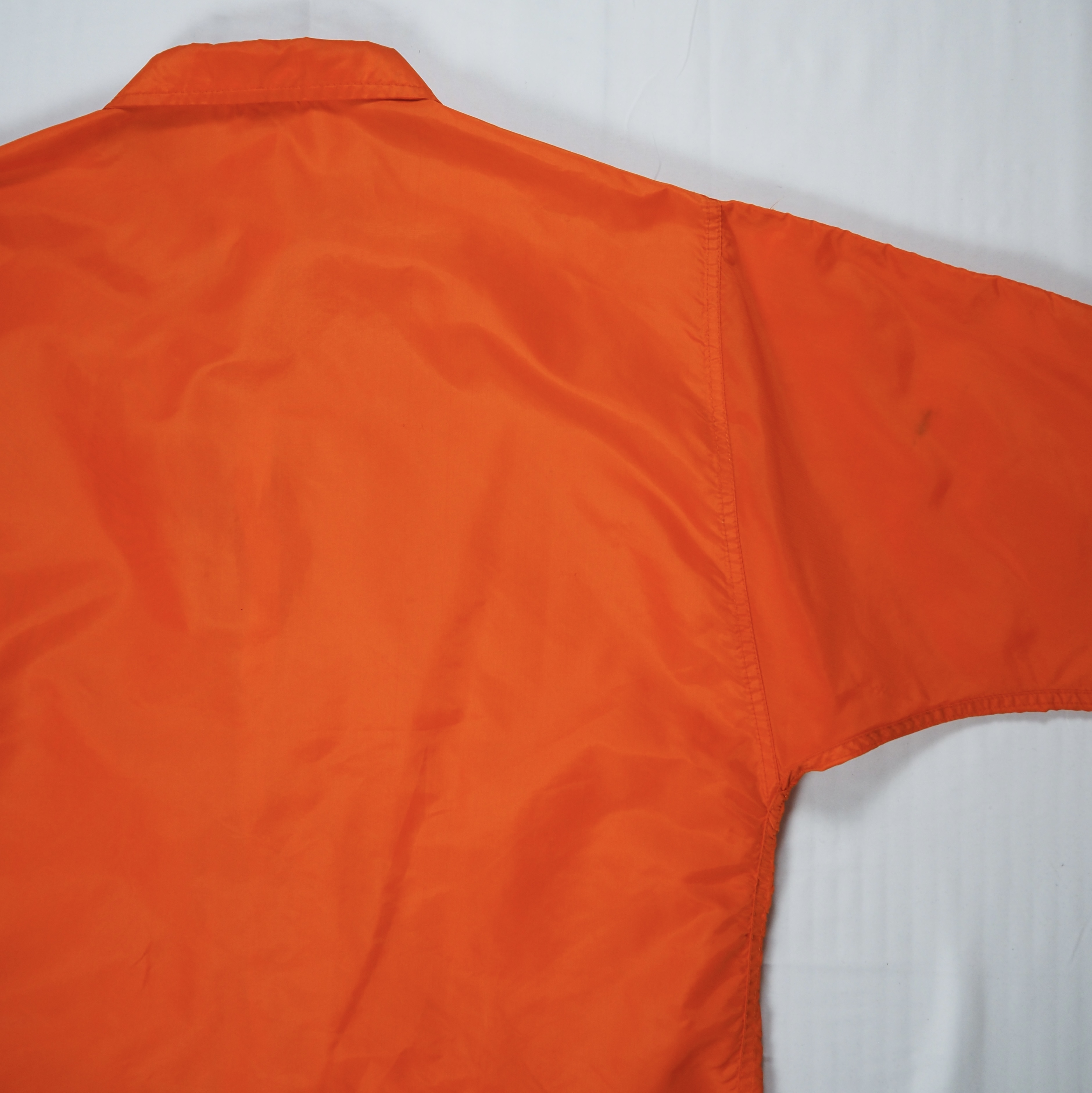 70’s Russell Athletic ナイロンコーチジャケット オレンジ Mサイズ の画像 14