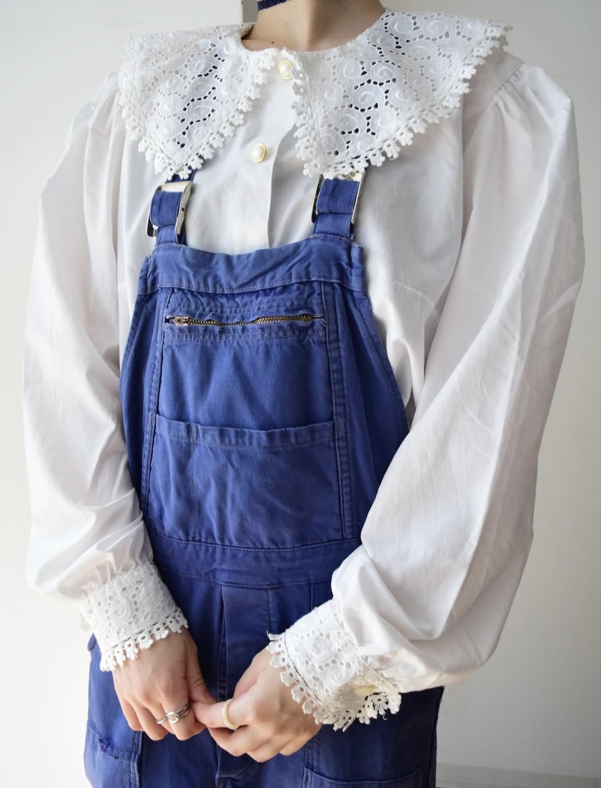 〜1960’s French work cotton twill overall の画像 6