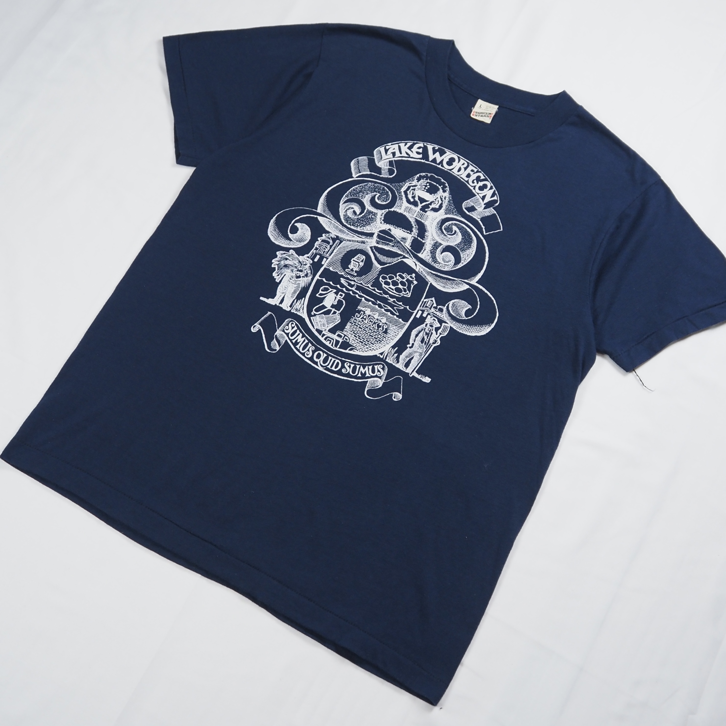 80’s Screen Stars プリントTシャツ Lサイズ ネイビー の画像 2