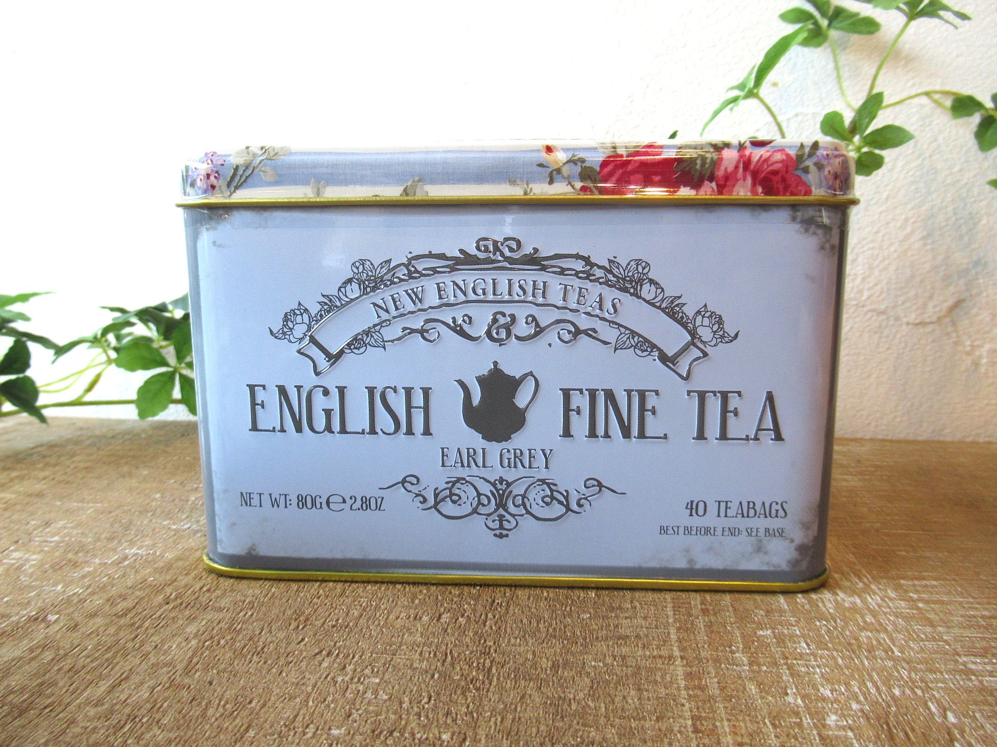 イギリス缶入り紅茶〈フラワーブルー〉アールグレイ | BRILLIANT TEA ブリリアントティー