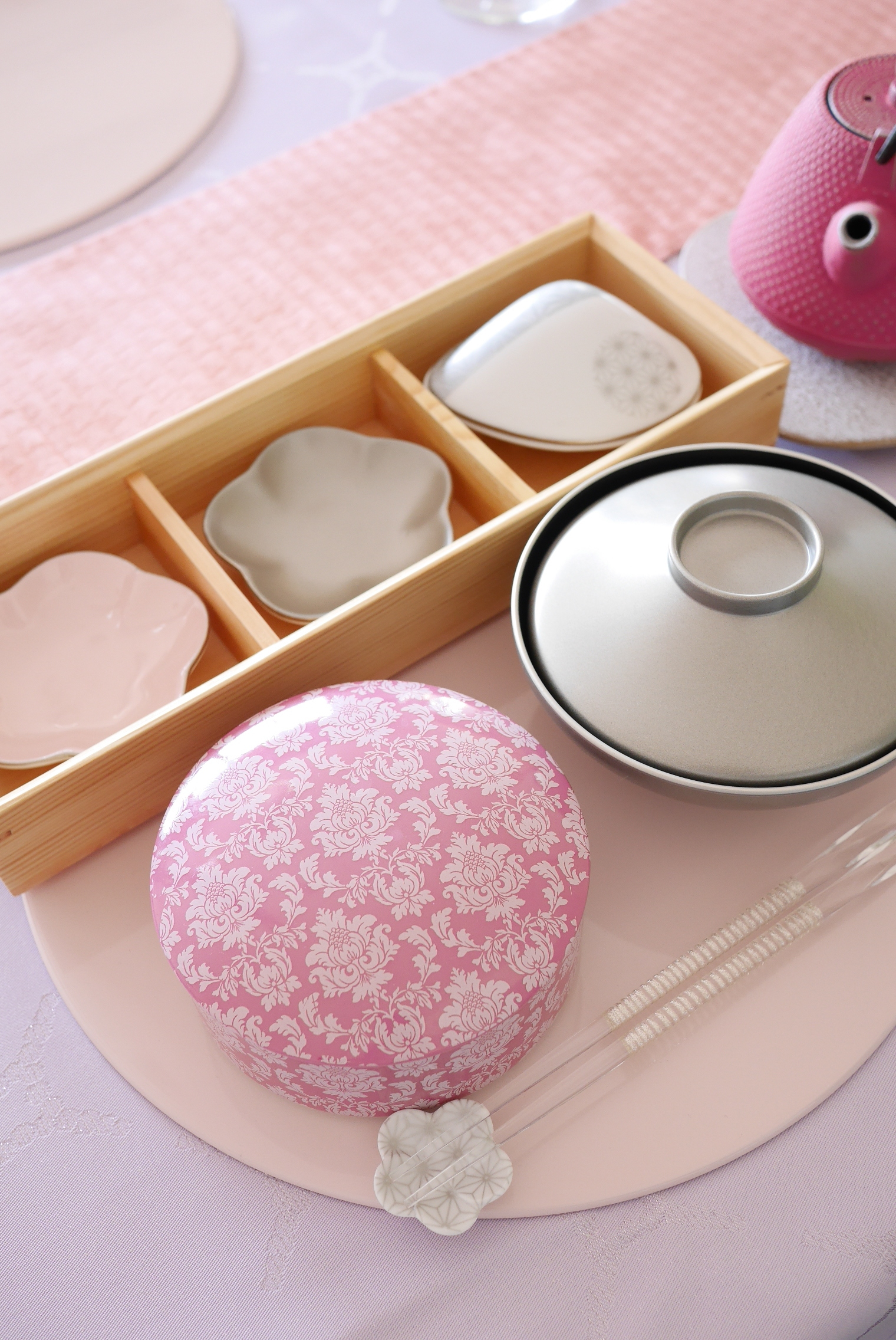お正月にもぴったりなダマスク柄ミニお重 オリジナル雑貨shoppetit Luxe プティリュクス