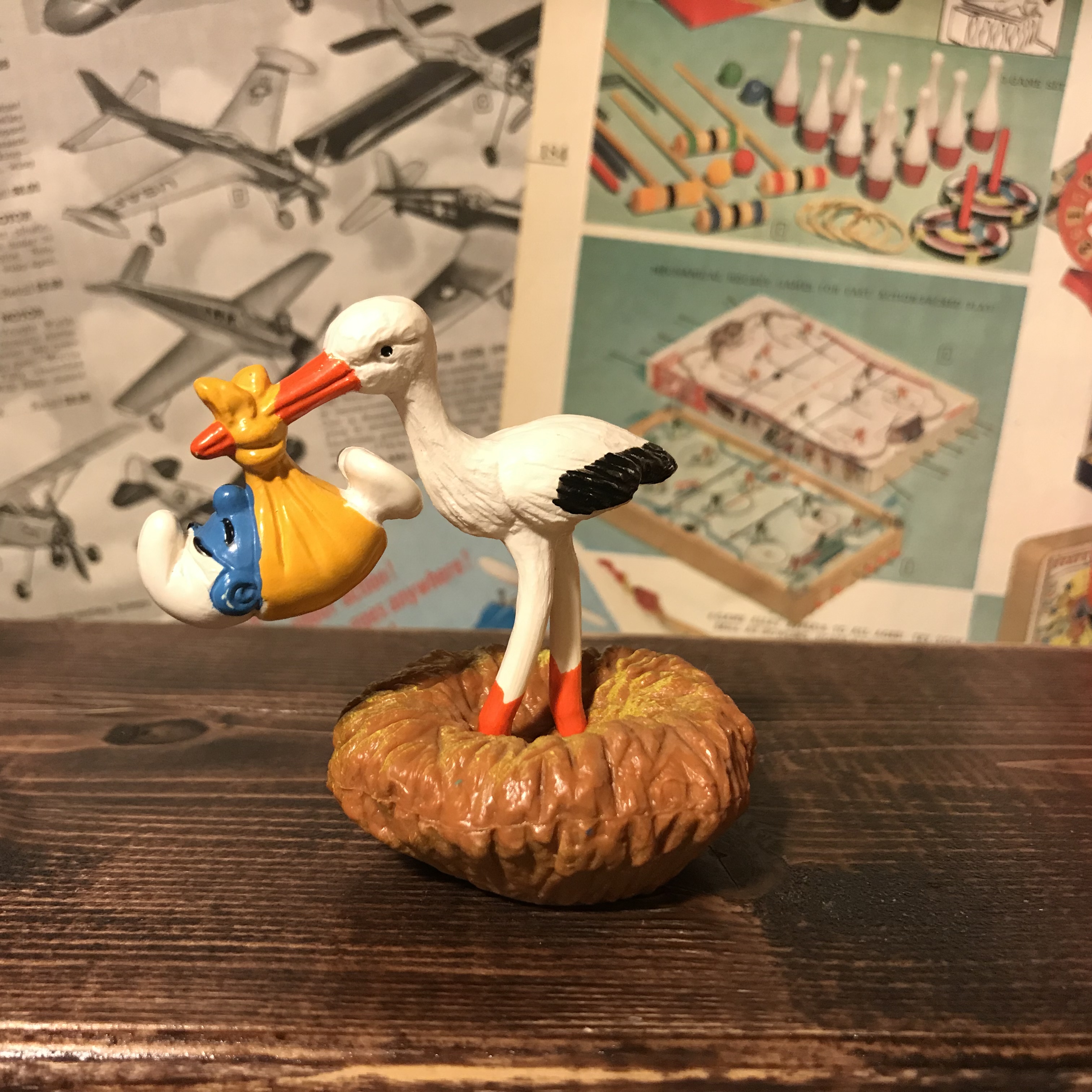 スマーフ コウノトリと赤ちゃん シュライヒスーパースマーフ Pvcフィギュア Toys A