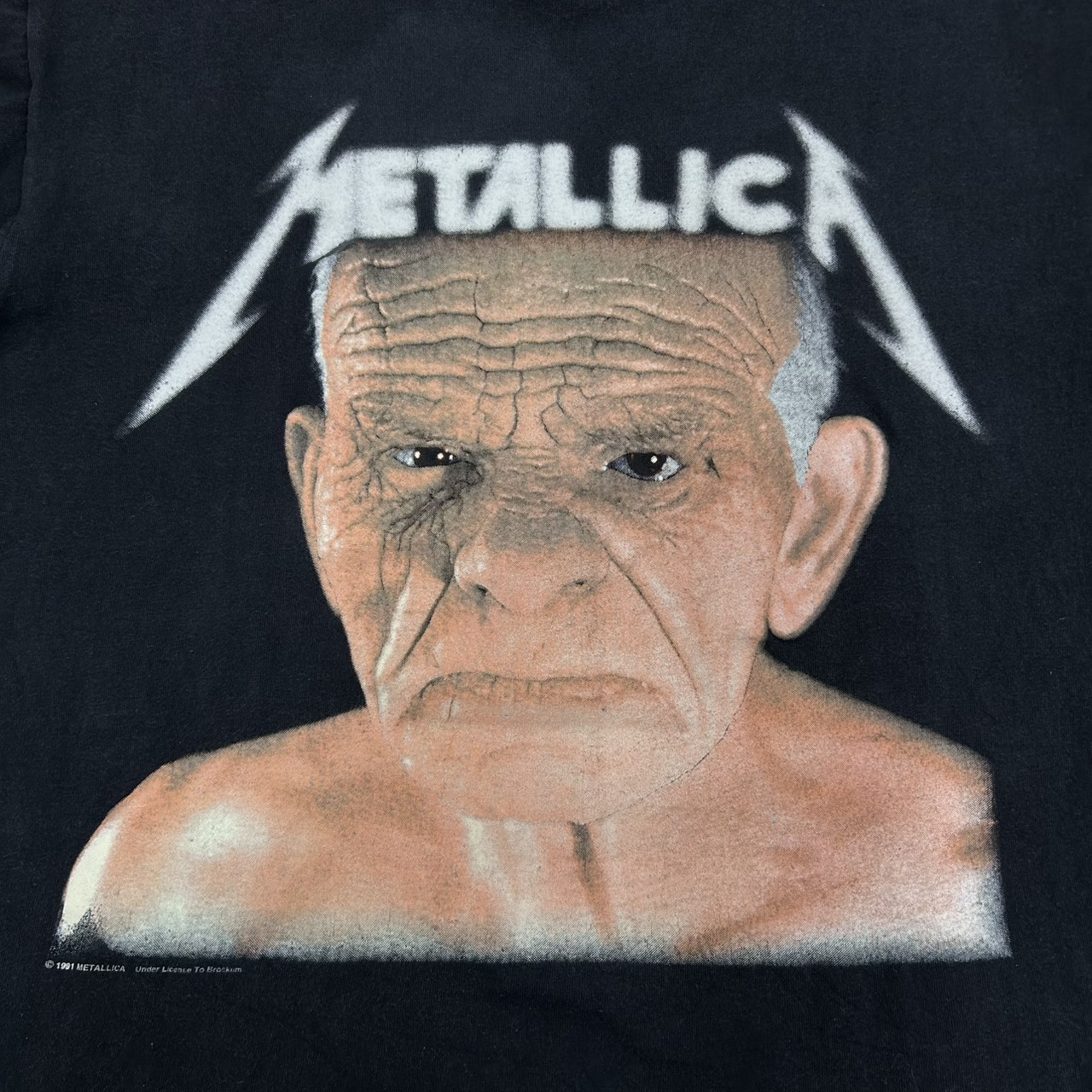 90s METALLICA “Enter Sandman” NEVER NEVER LAND Vintage Band T-Shirt Double Sided L の画像 5