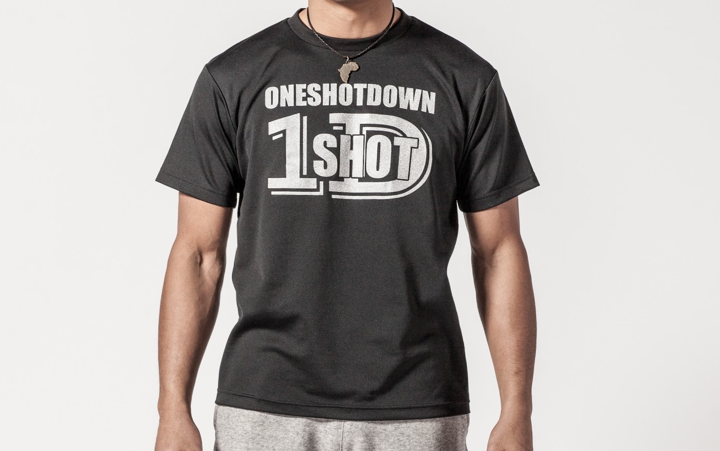 ONESHOTDOWN ロゴ ドライTシャツ - 画像2