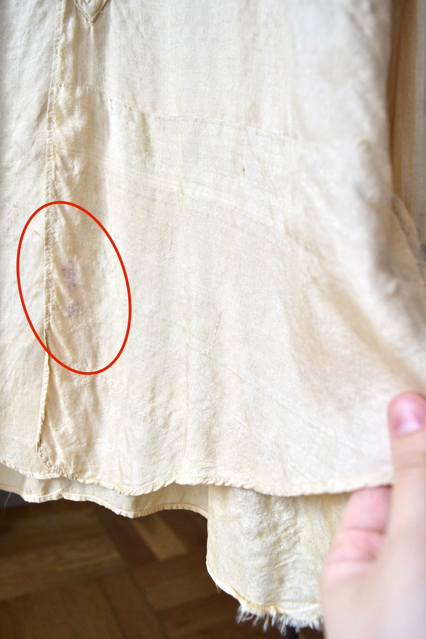 〜1920s Antique silk shirt の画像 6