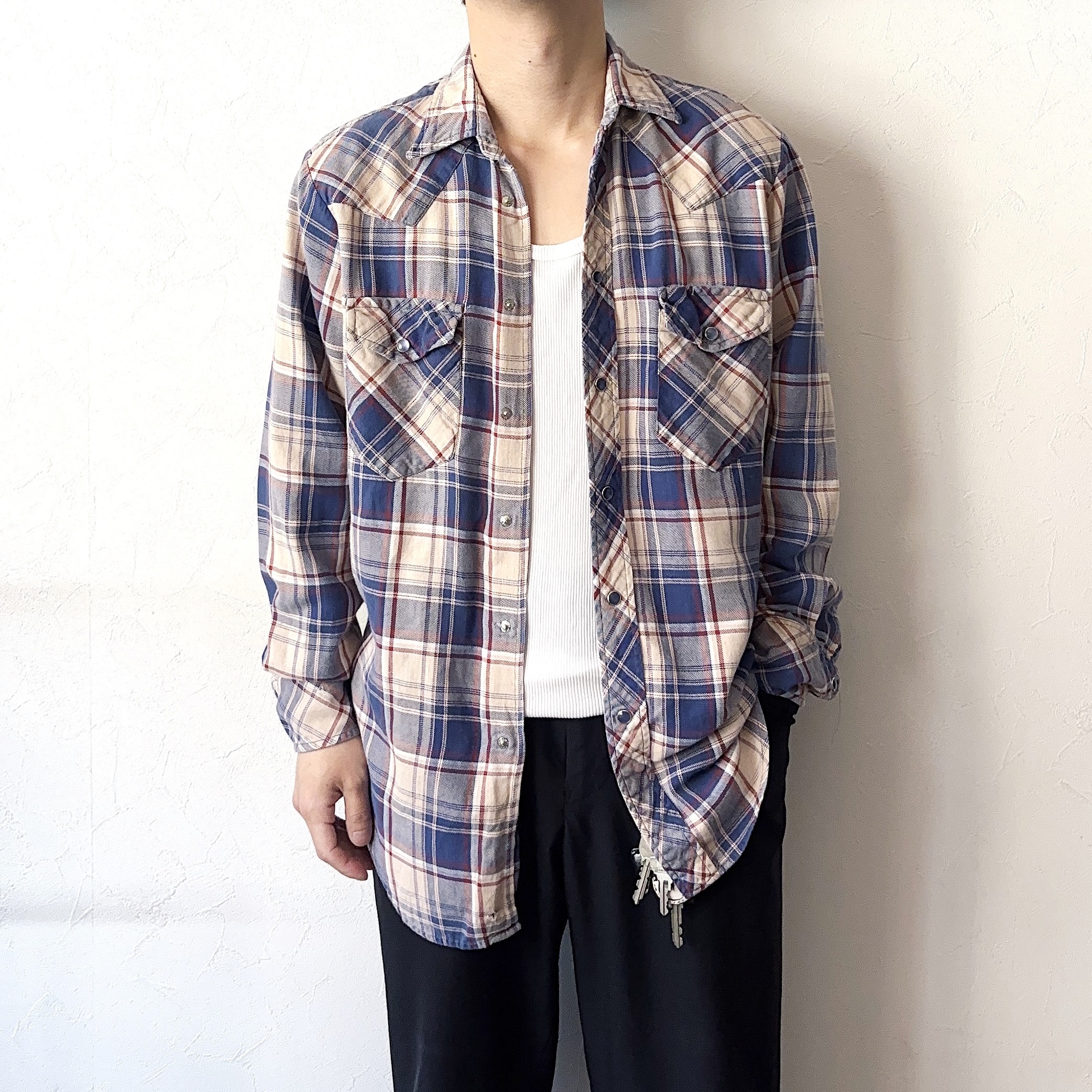 Vintage 80～90's Check Western Shirt の画像 3