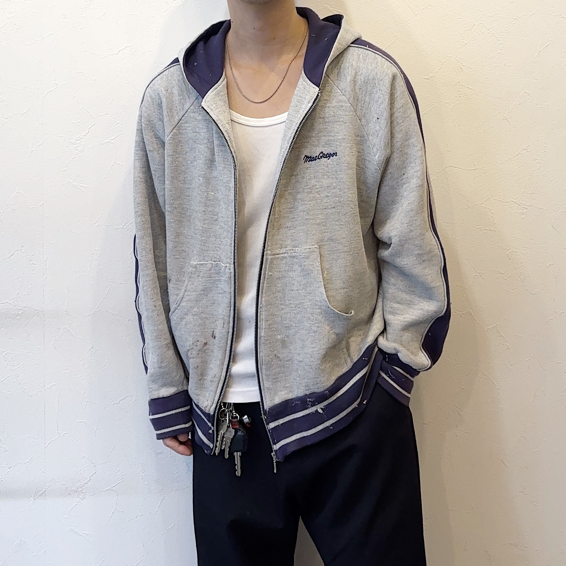 Vintage 80～90's【MacGregor】Grunge Zip-up Hoodie の画像 3