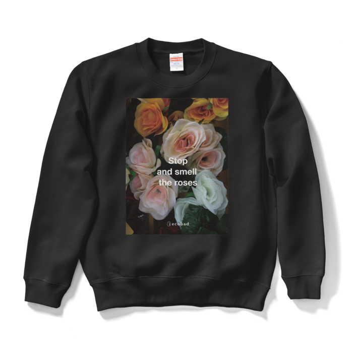 Ecobad スウェットシャツ 薔薇 ダークカラー グラフィックファッションアイテム専門店ecobad エコバド Ecobad スウェットシャツ 薔薇 ダークカラー グラフィックファッションアイテム専門店ecobad エコバド
