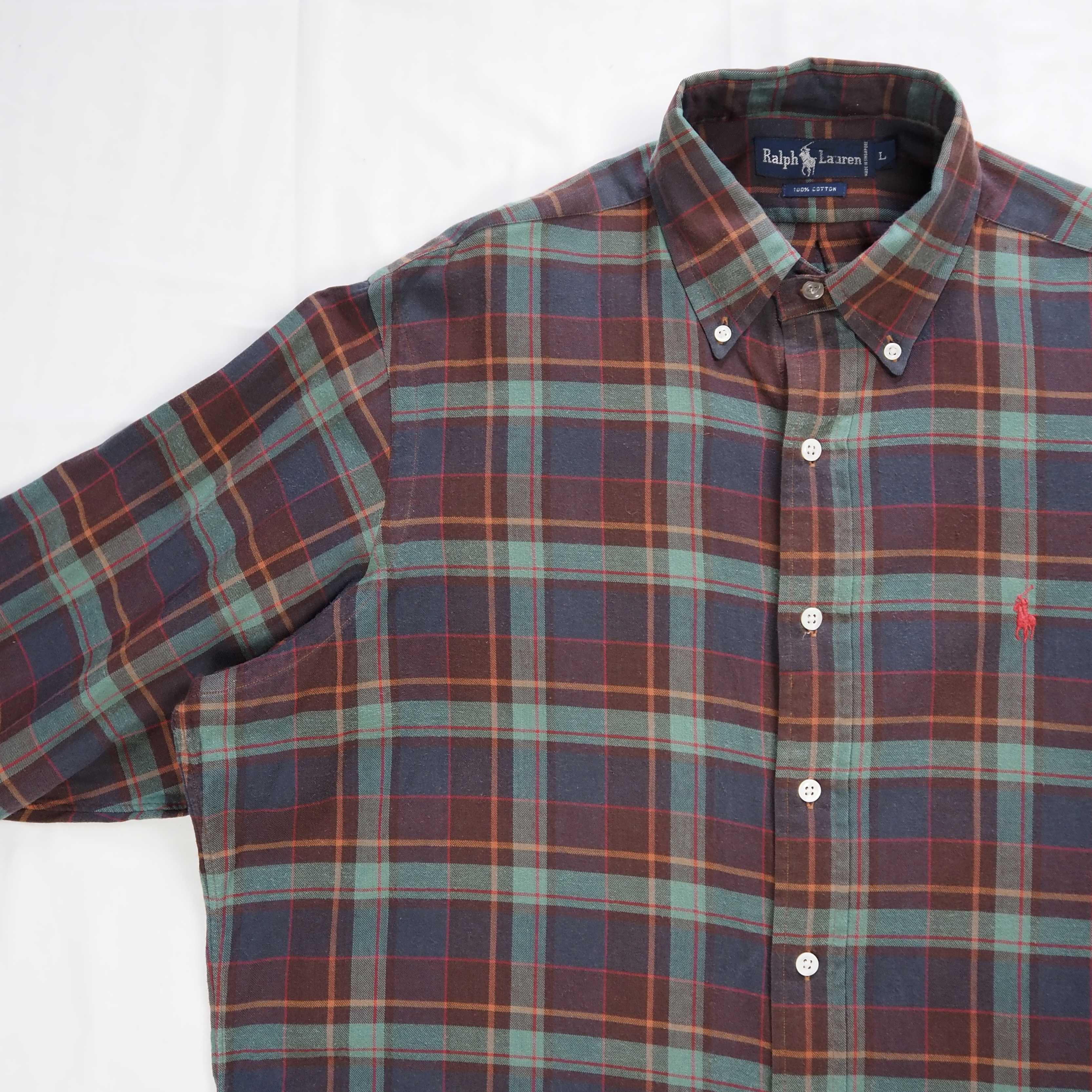 90’s Ralph Lauren コットンシャツ Lサイズ の画像 4