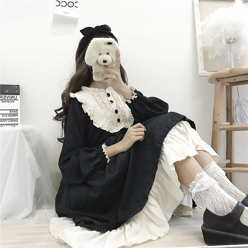 ラブリー ロリータドレス ワンピース シック やみかわ ゆめかわ フリル Sweetly