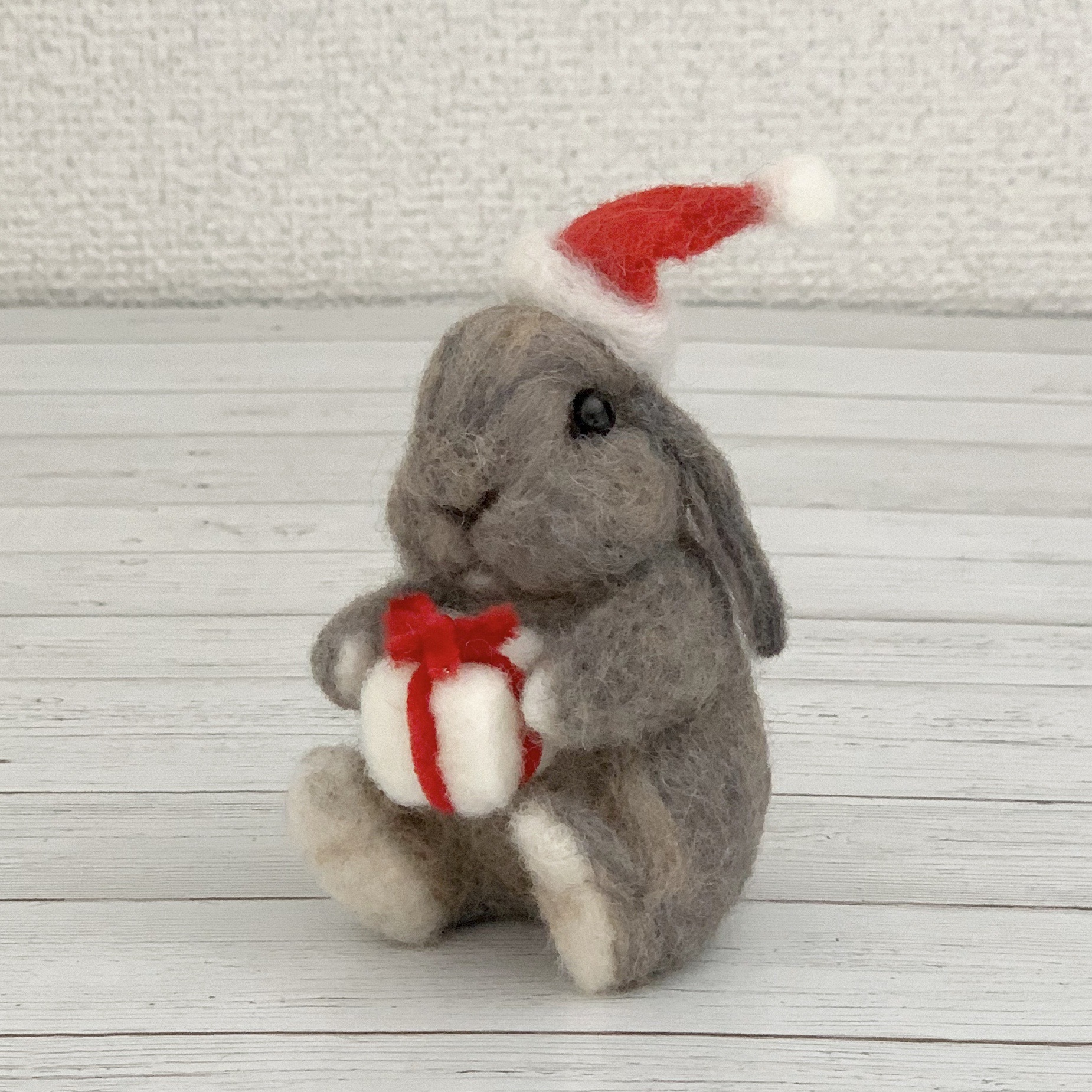 羊毛フェルト うさぎ サンタ ホーランドロップ 羊毛うさぎ クリスマス ギフト サンタクロース Bunny S Heaven 羊毛フェルト うさぎ サンタ ホーランドロップ 羊毛うさぎ クリスマス ギフト サンタクロース Bunny S Heaven