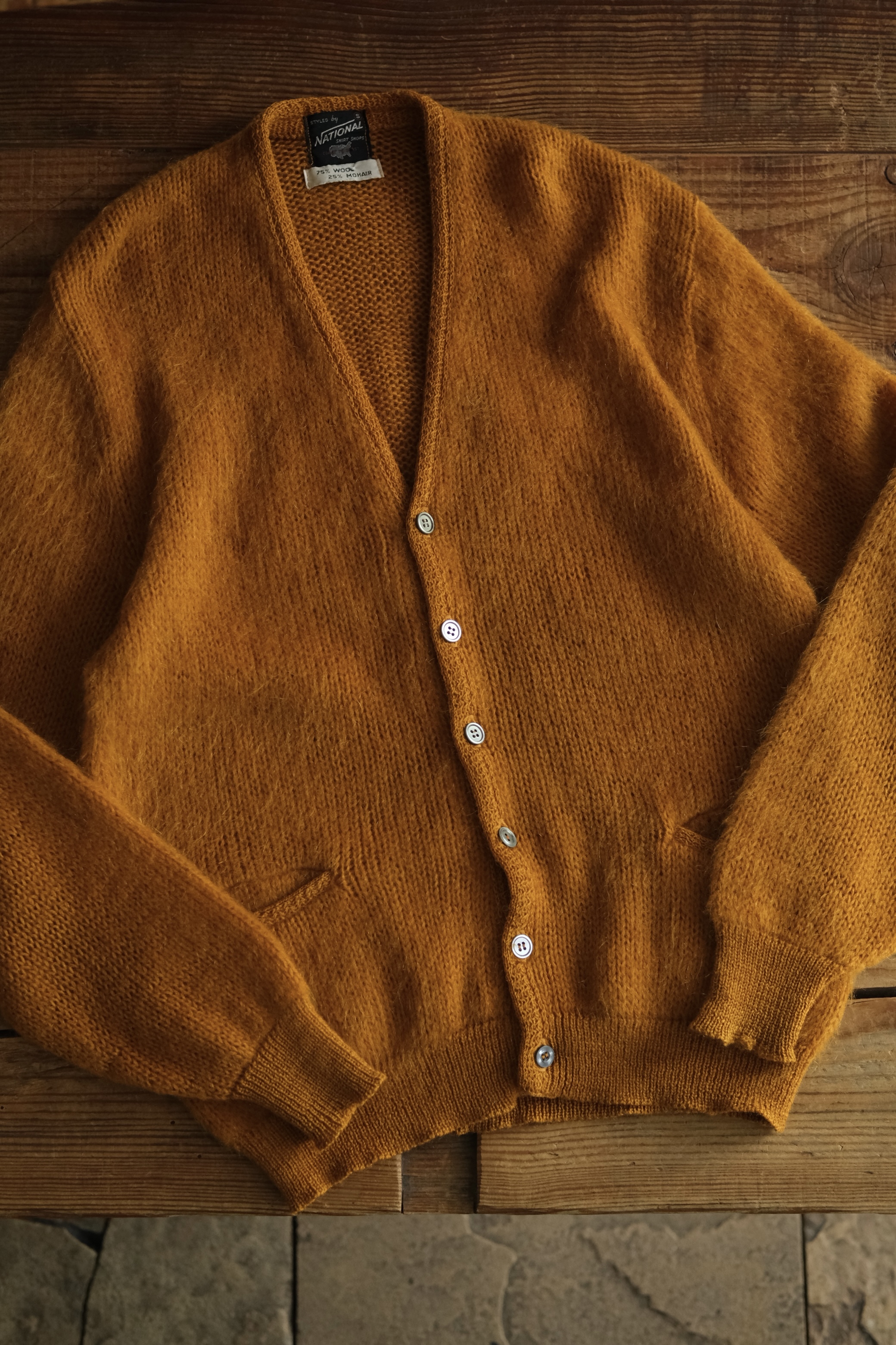Utah/50's-60's Mohair25% Wool75% cardigan