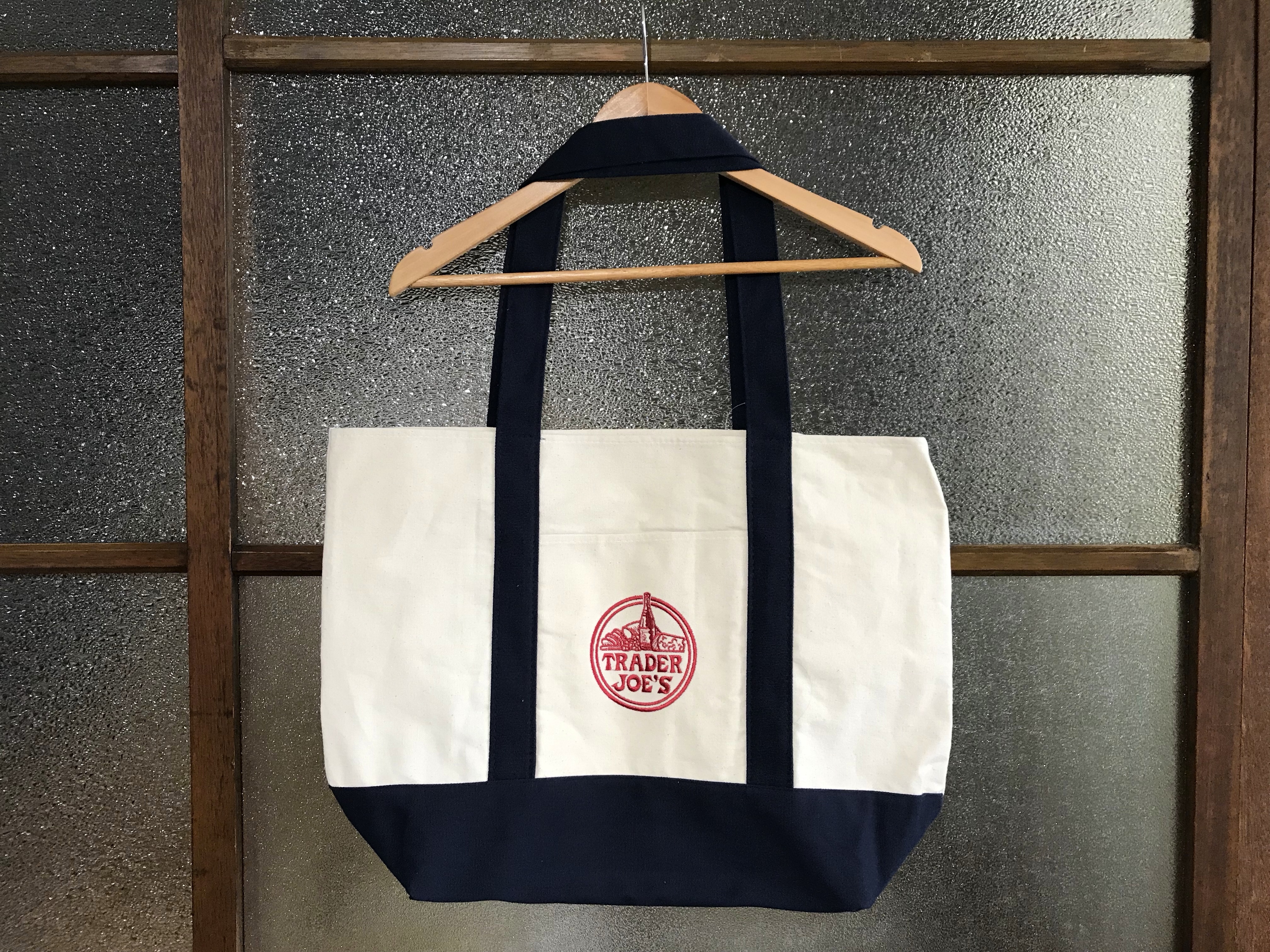 trader joe's blue insulated tote