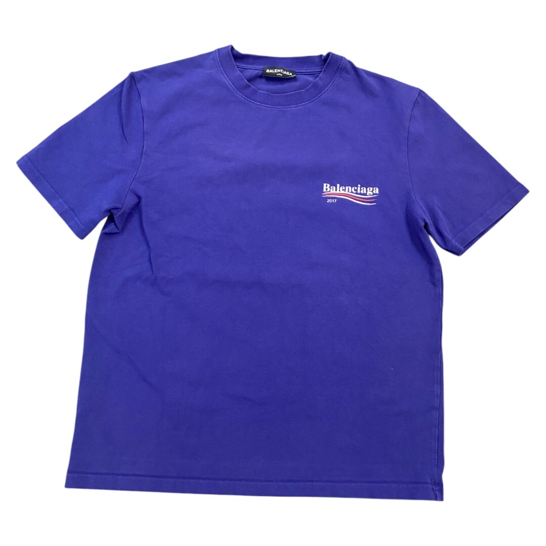 【BALENCIAGA】バレンシアガ Political CampaignTシャツ（ブルー）L相当