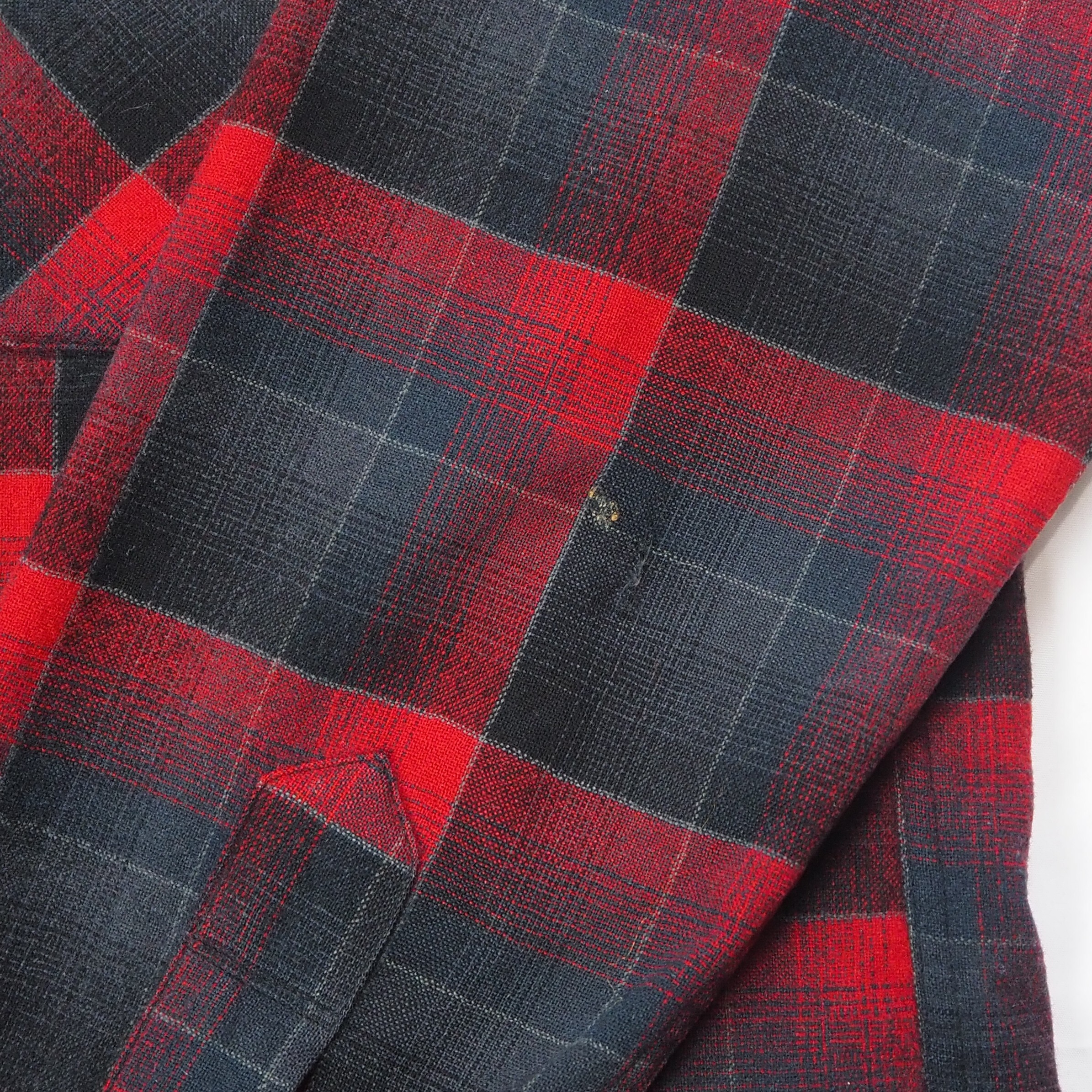 【9/23 20:00入荷】50's Pendleton ウールシャツ Lサイズ ブラック×レッド の画像 15
