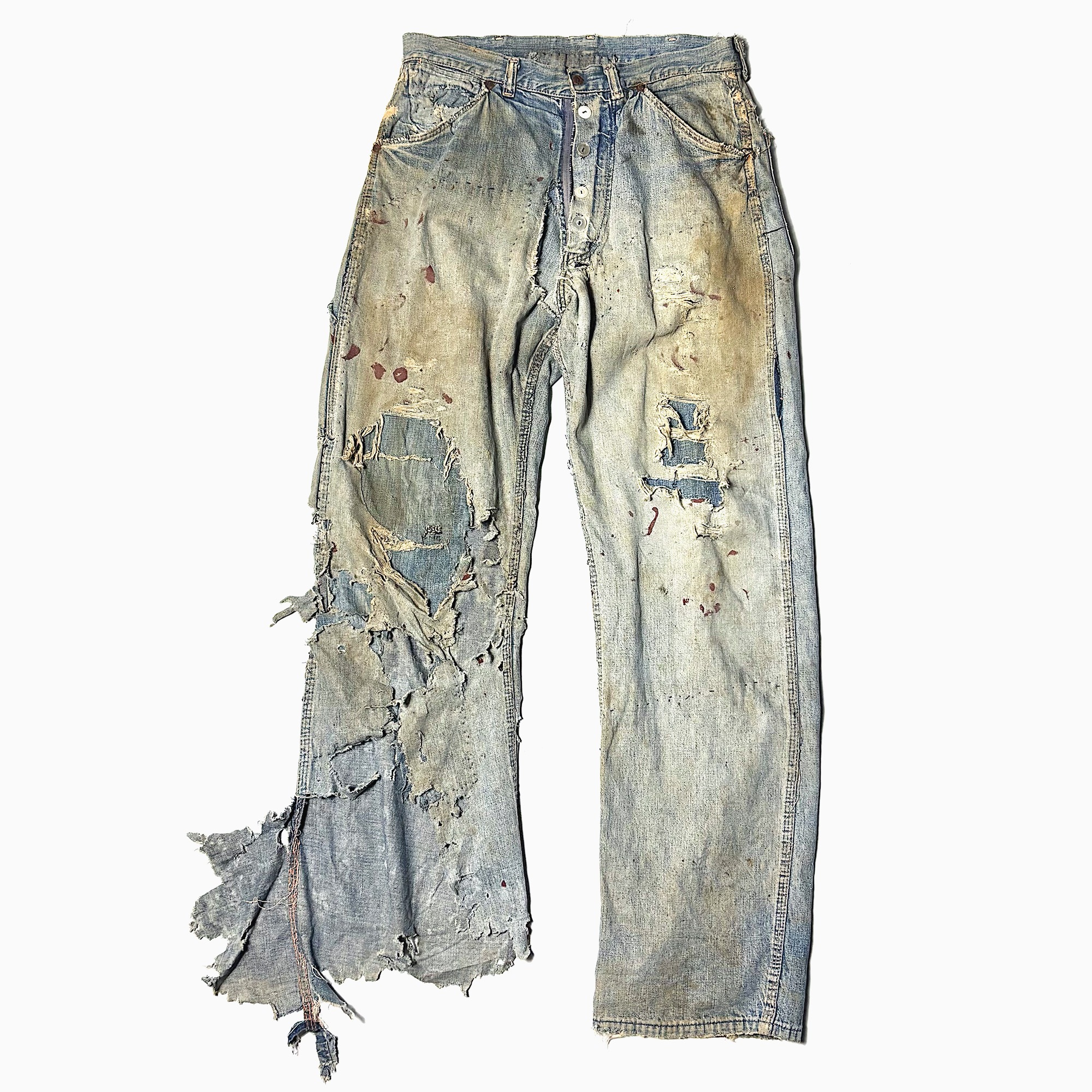Vintage 70's Grunge Denim Work Pants