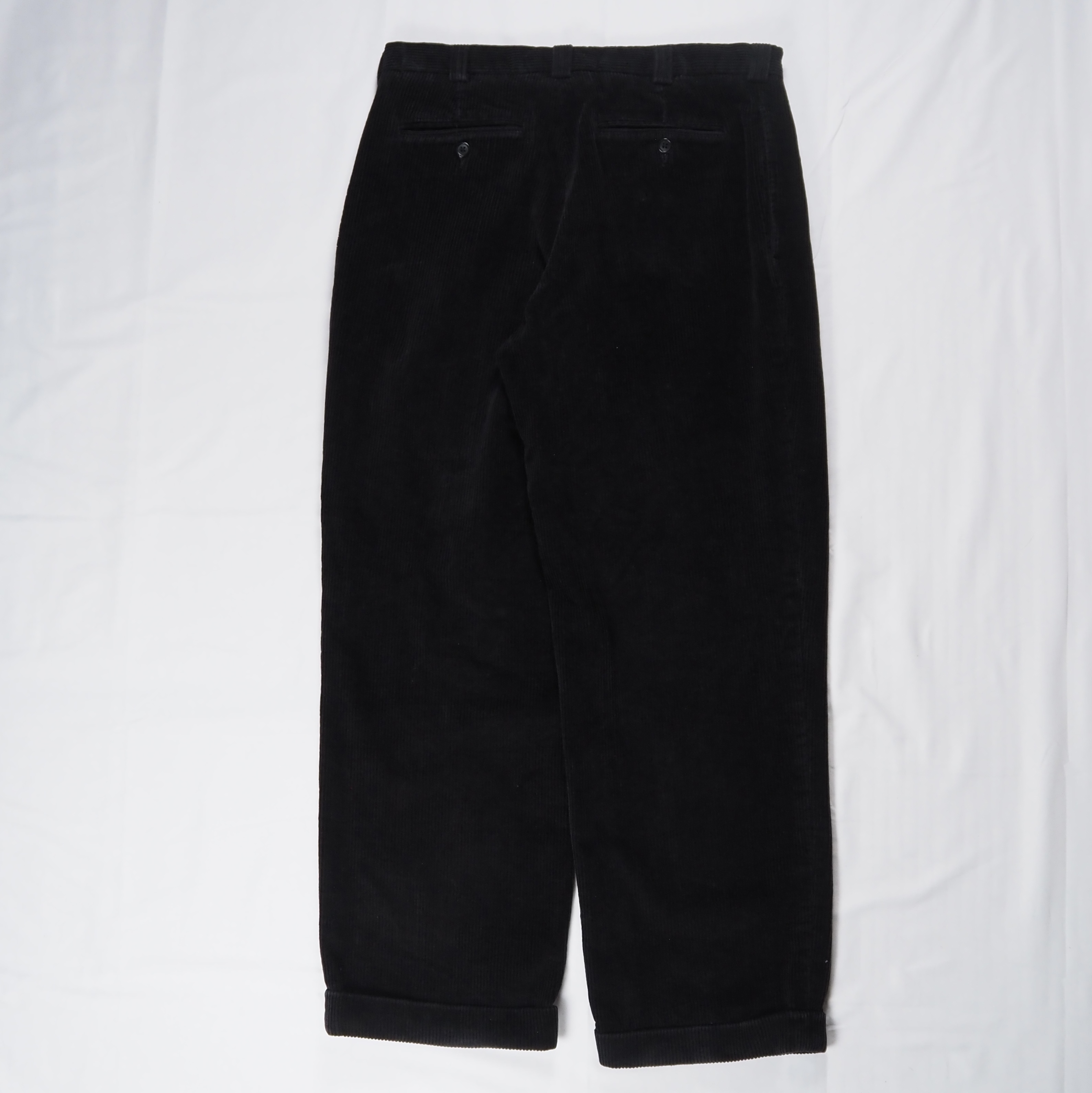 90’s Perry Ellis 太畝コーデュロイパンツ ブラック 32×30 の画像 9